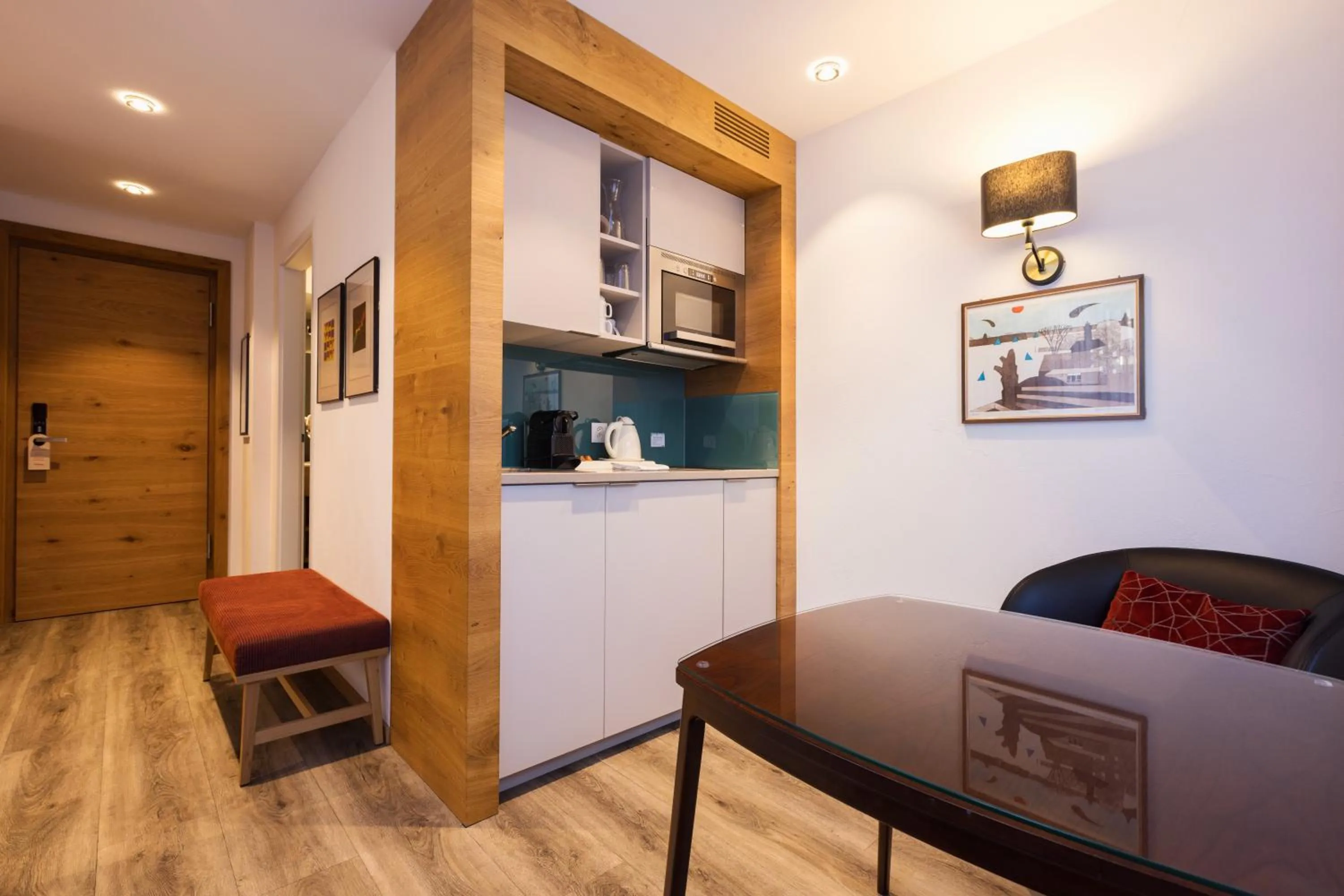 Kitchen or kitchenette in Naco Aparthotel by Arca Spa