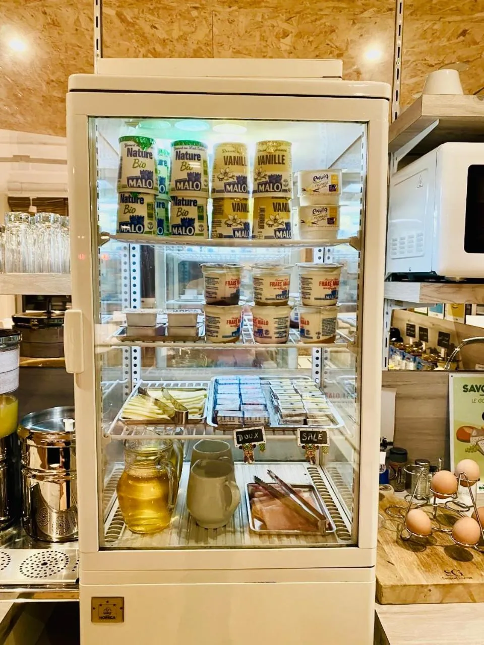 Buffet breakfast in Brit Hotel Le Surcouf