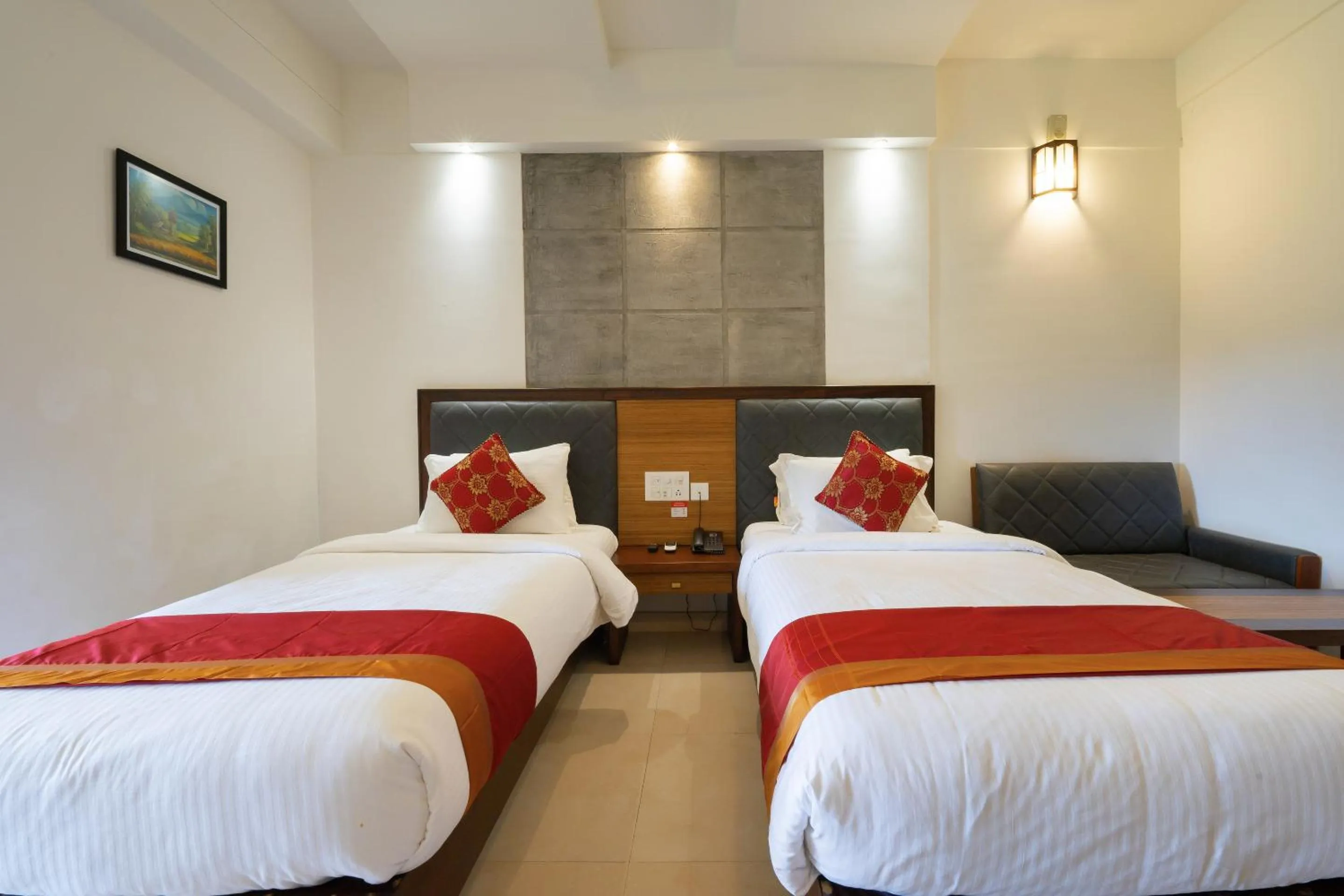 Bed in The Sanihara Hotel & Resort