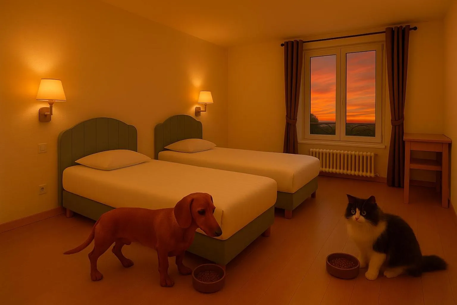 Pets, Bed in Logis Hôtel du Cirque Troyes centre historique