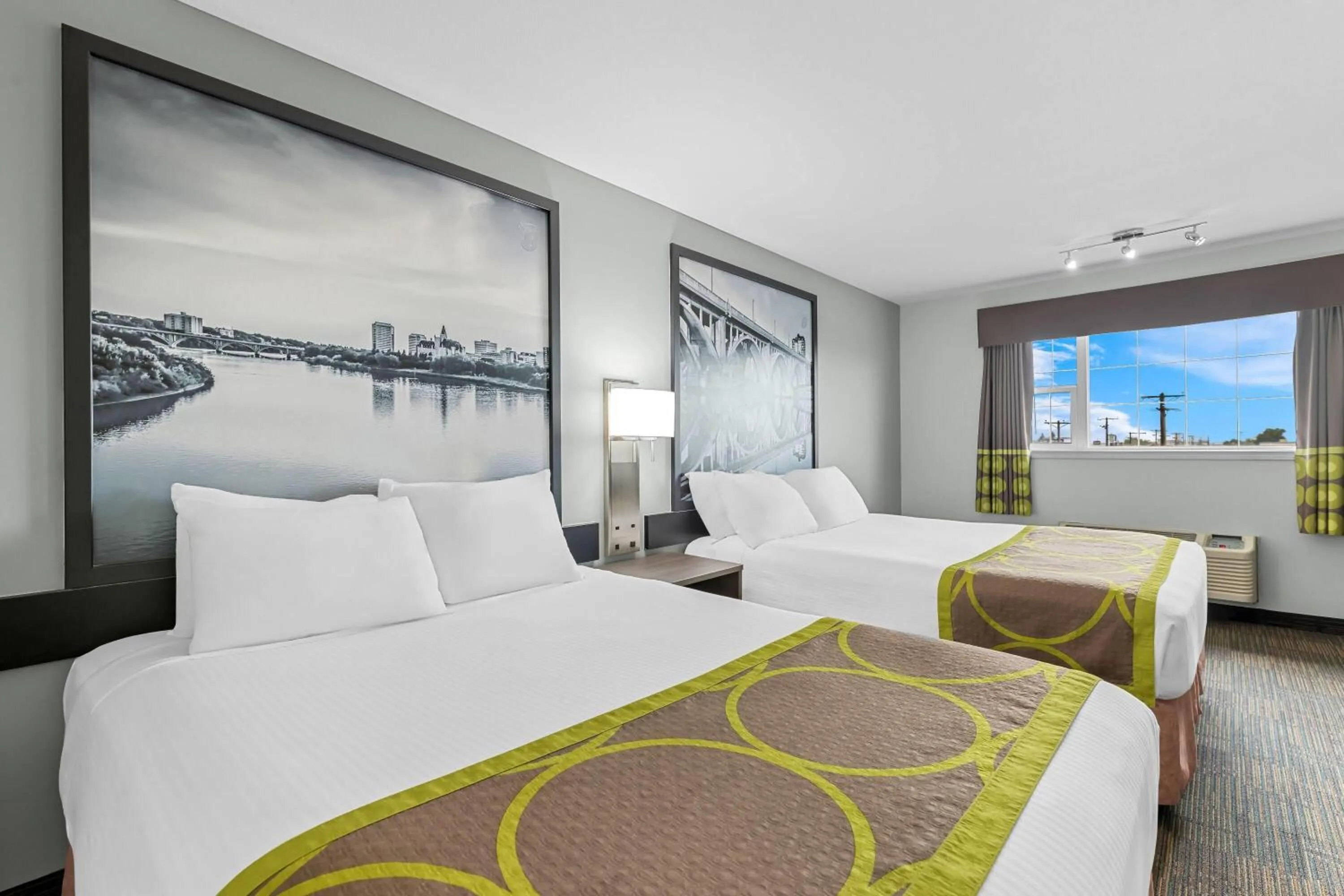 Bed in Super 8 by Wyndham Saskatoon Near Saskatoon Airport