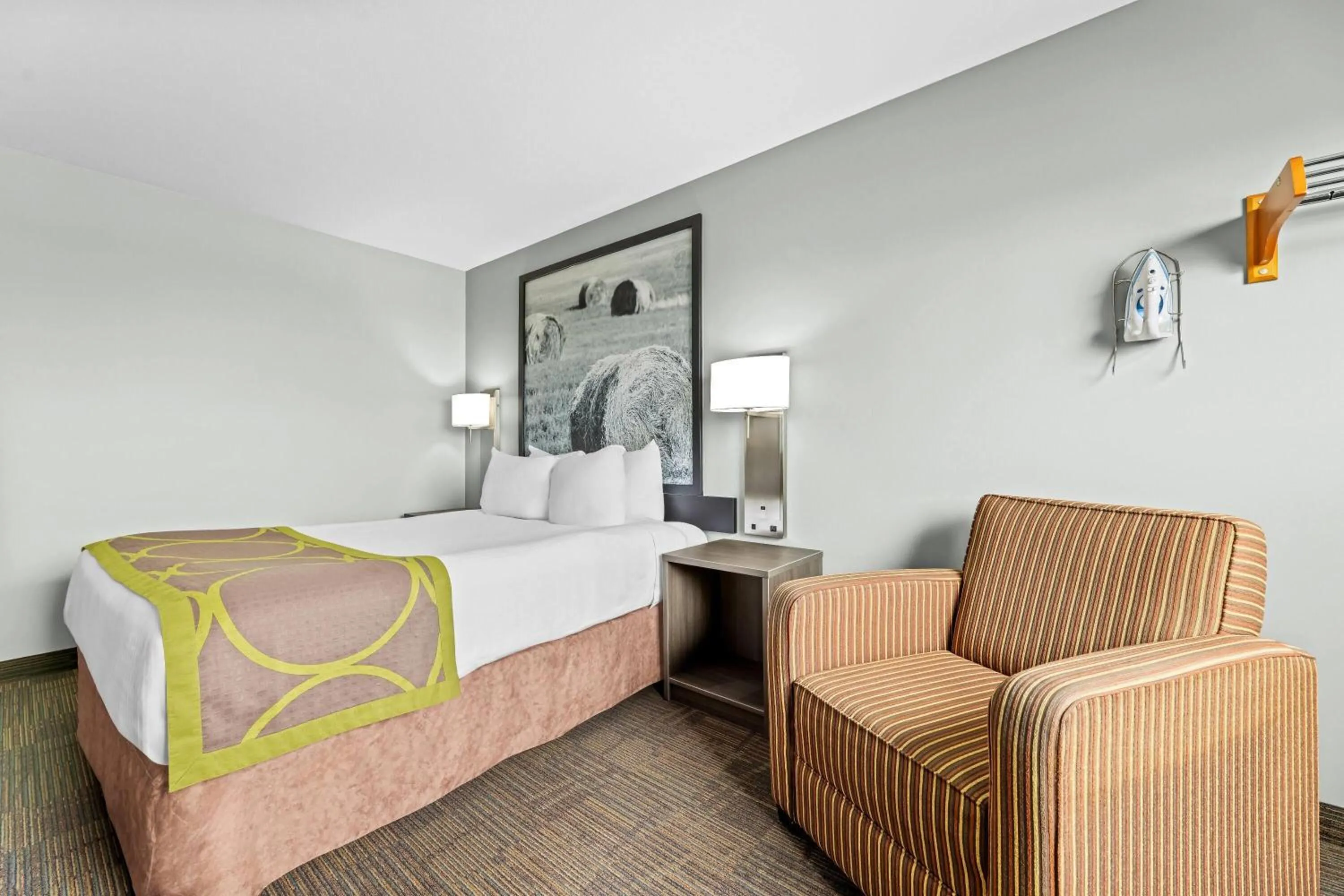 Bed in Super 8 by Wyndham Saskatoon Near Saskatoon Airport