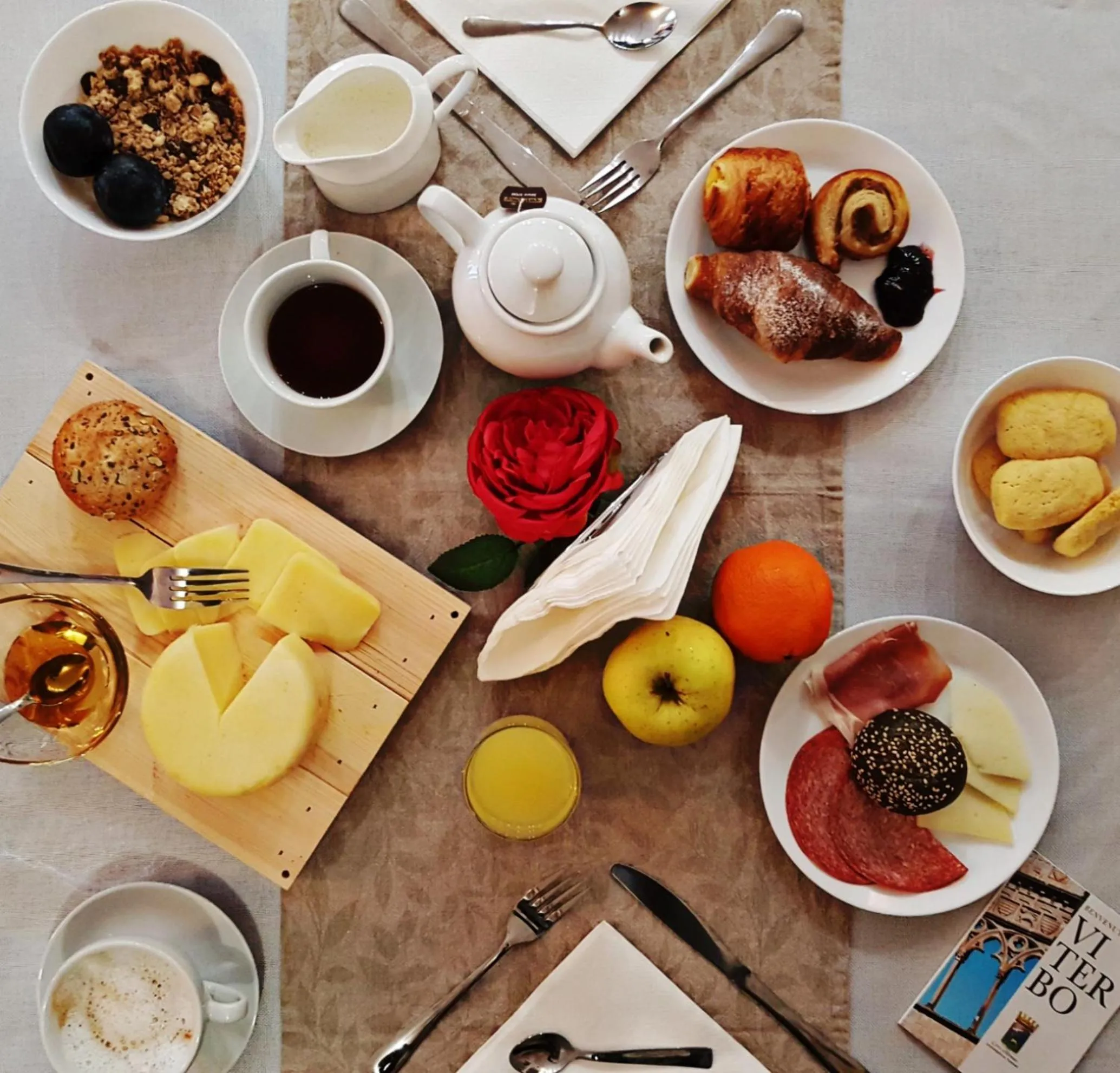 Continental breakfast in Le Undici Rose Hotel