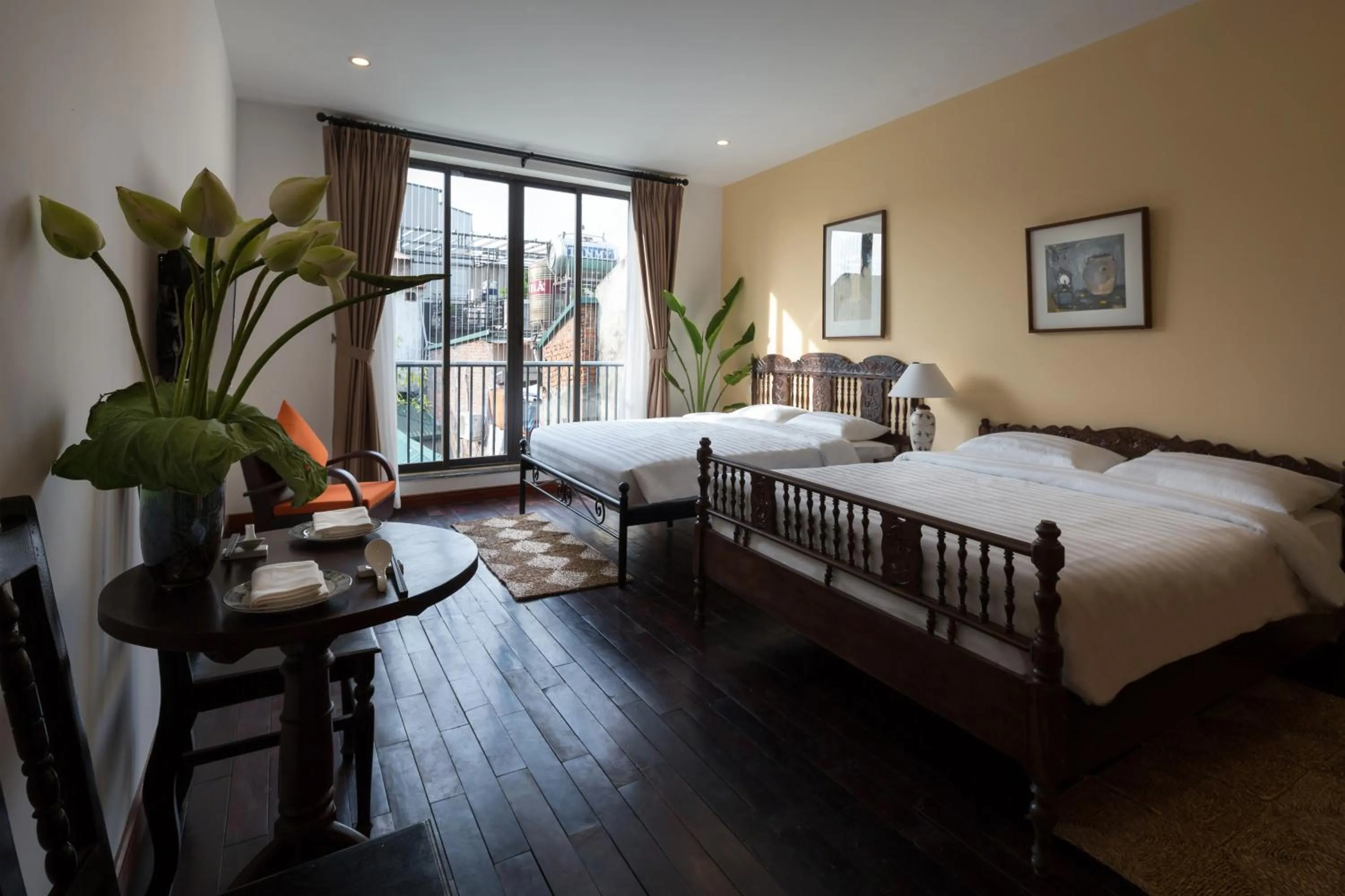 Bed in Centraltique Downtown - Bespoke Colonial House Near Hoan Kiem Lake