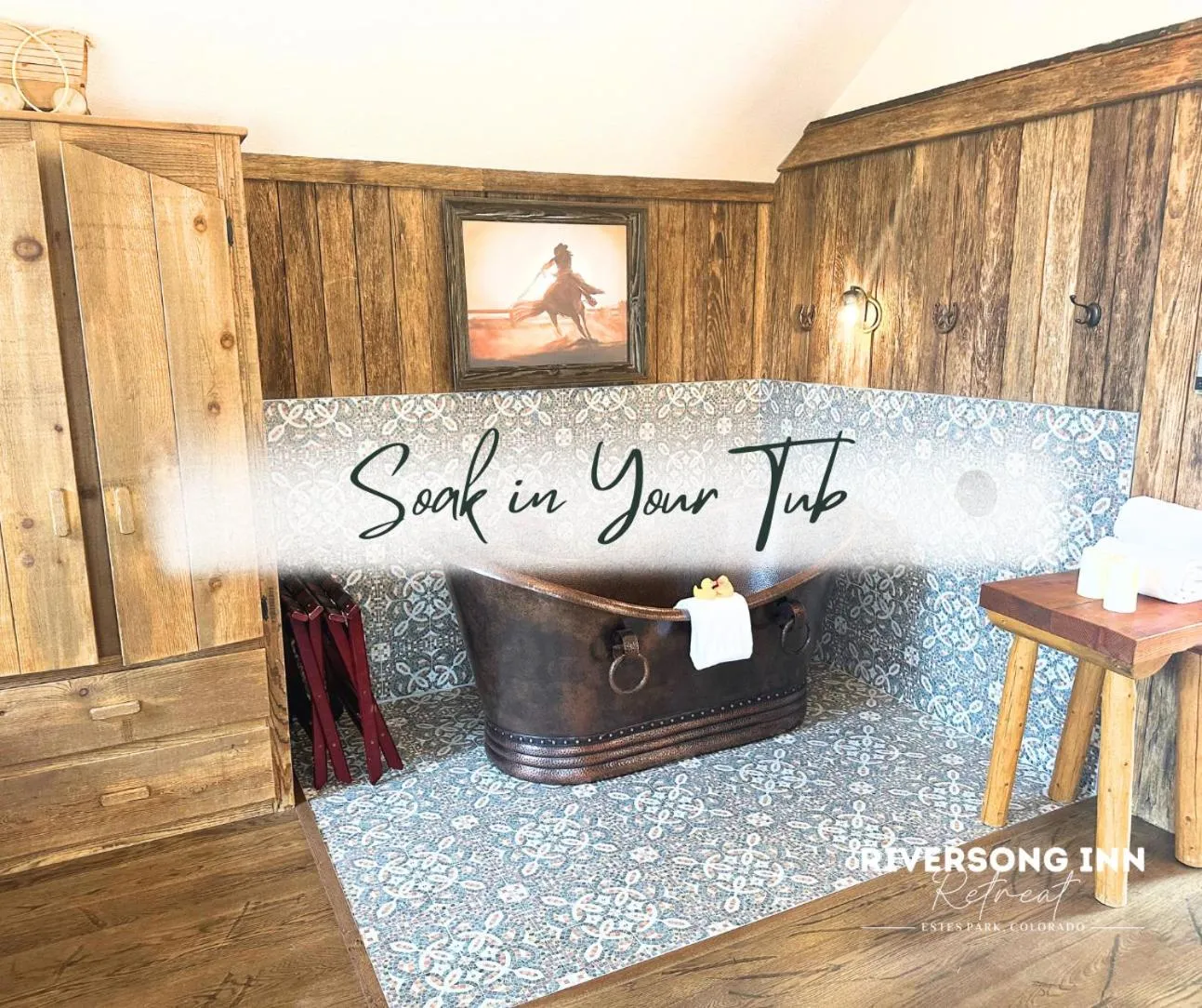 Open Air Bath in Riversong Inn Retreat