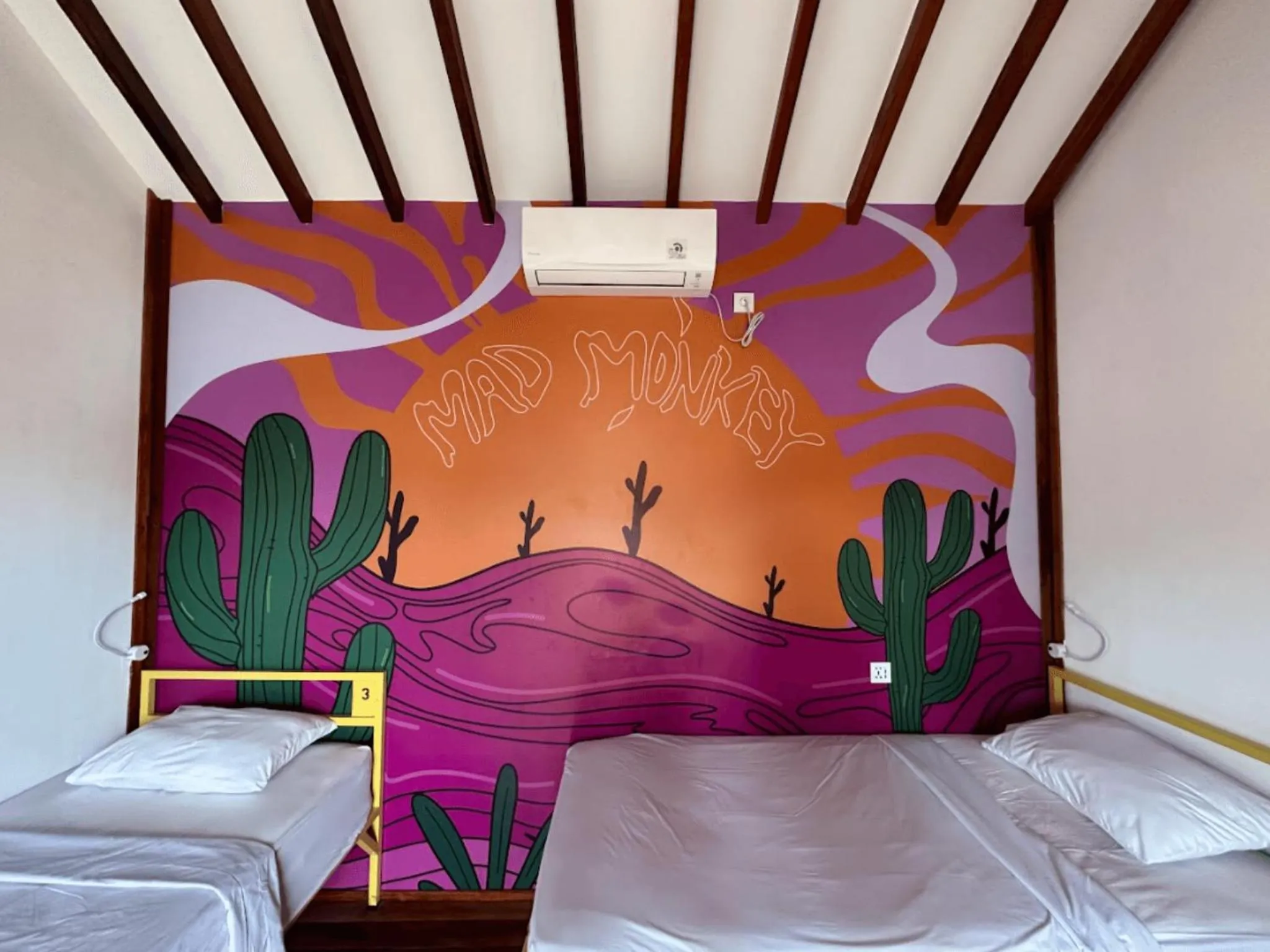 Bed in Mad Monkey Gili Trawangan