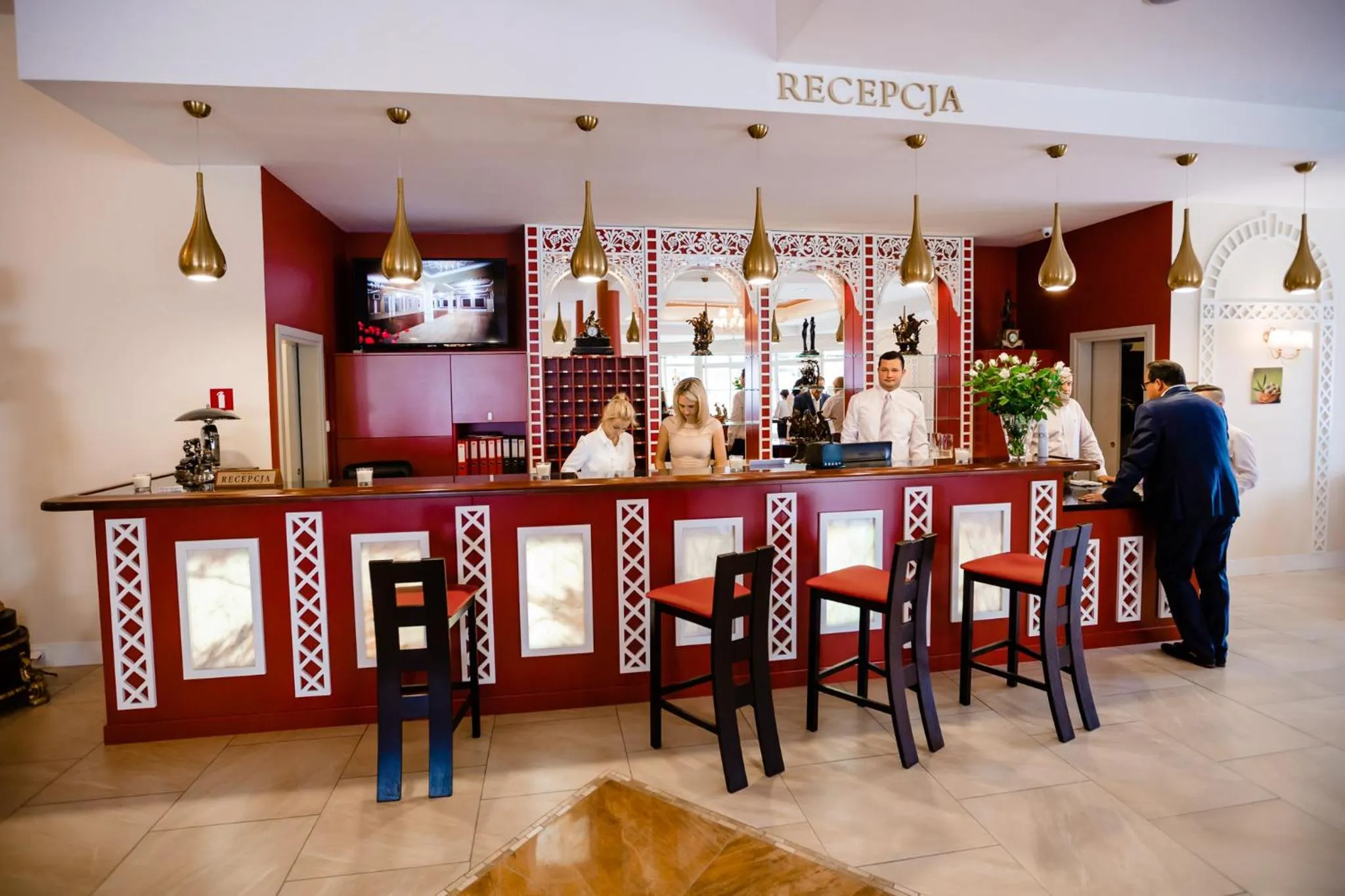 Lobby or reception in Hotel Korczowa