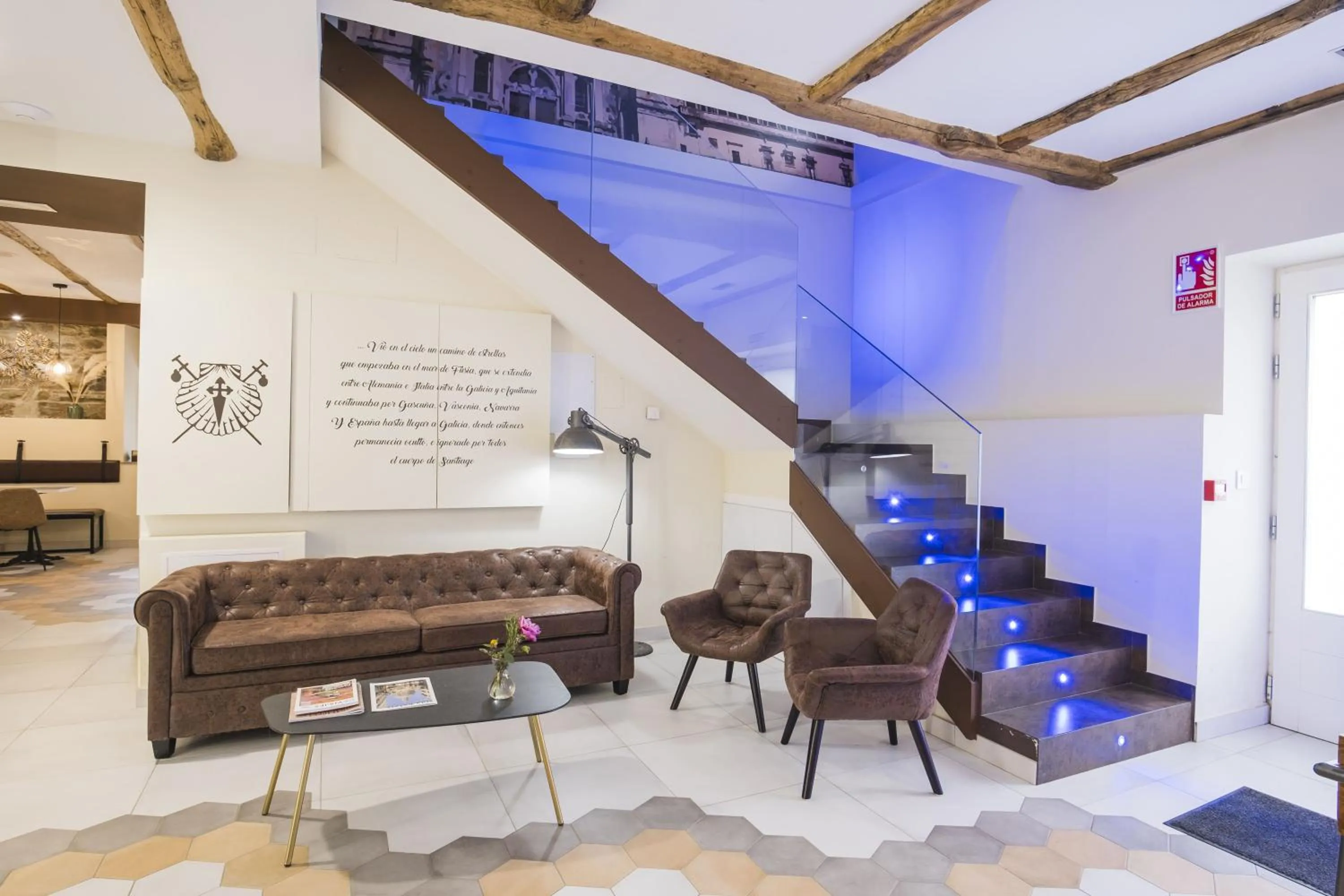 Living room in Hotel Alda Triacastela