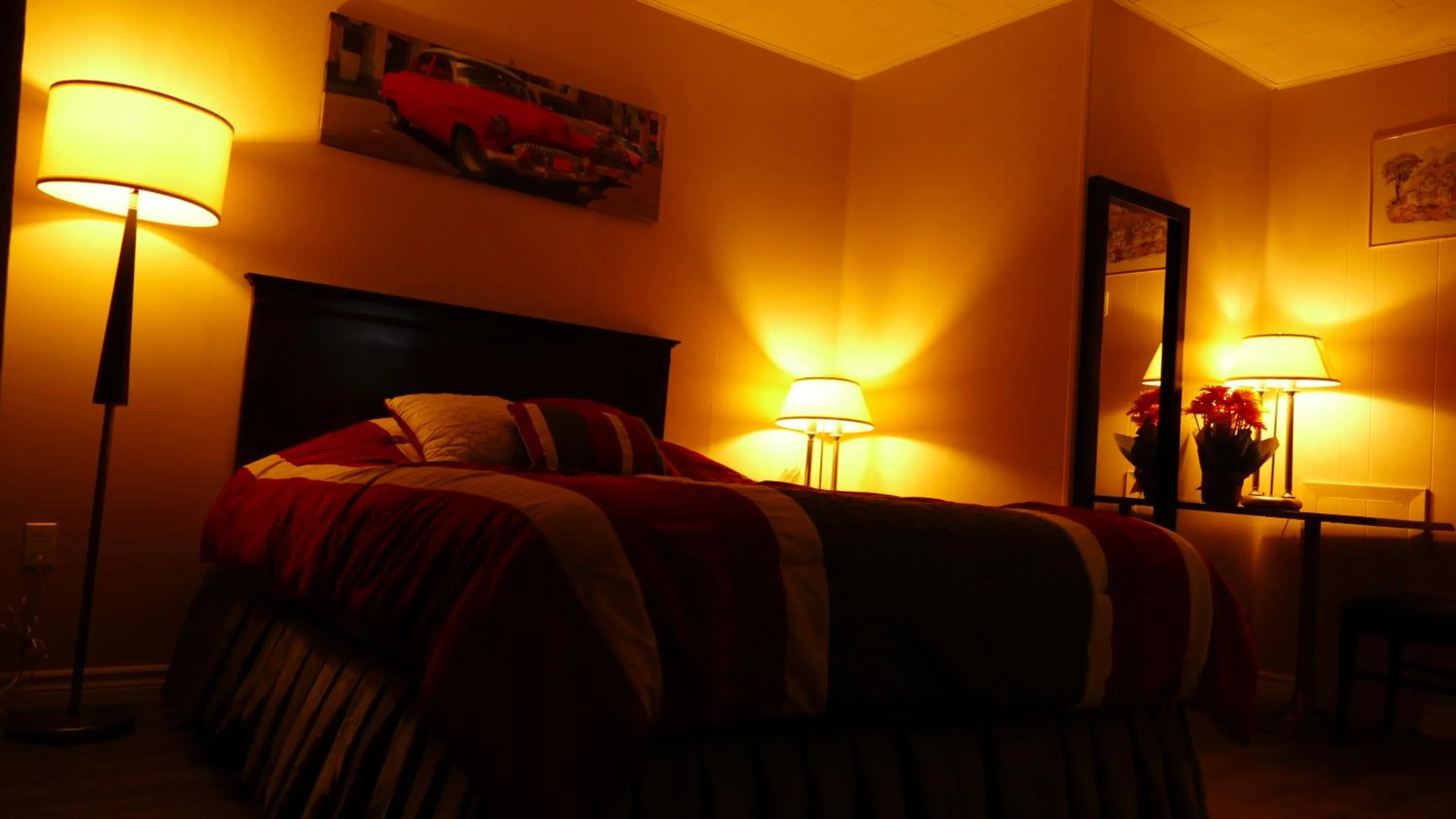 Bed in The White Horse Motel