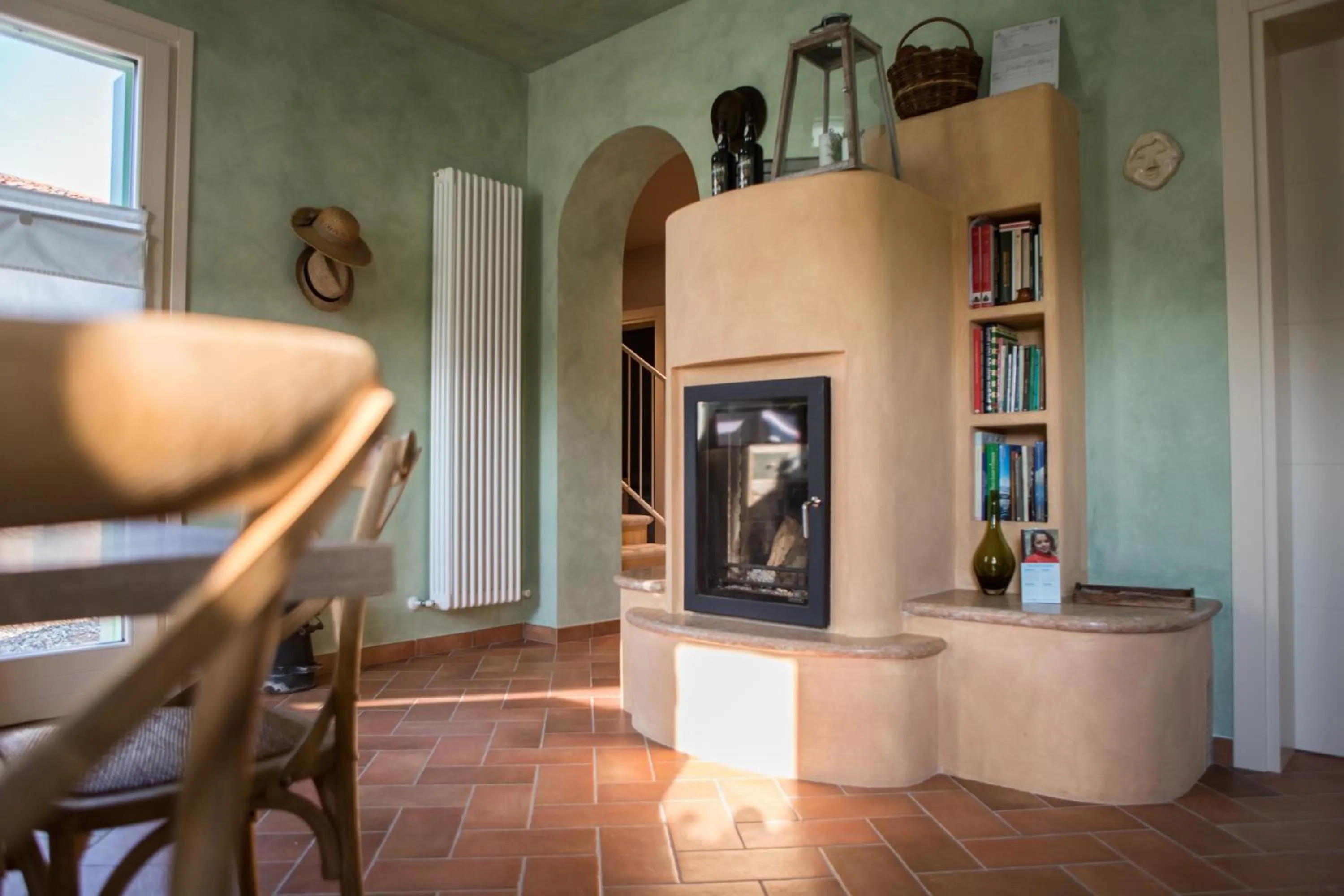 Communal lounge/ TV room in B&B Casa Campagnari