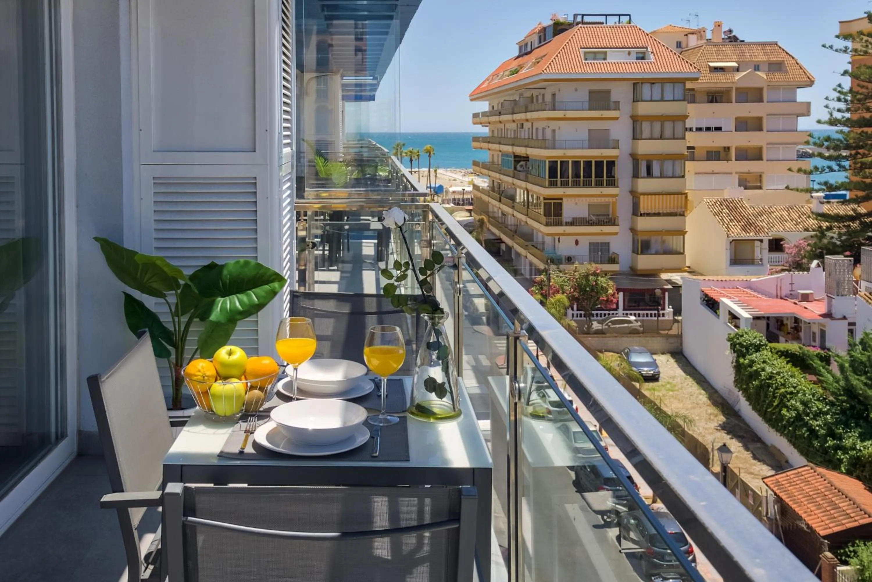 Balcony/Terrace in Sur Suites La Dorada, centricos soleados a pocos metros de la Playa y con Parking Opcional