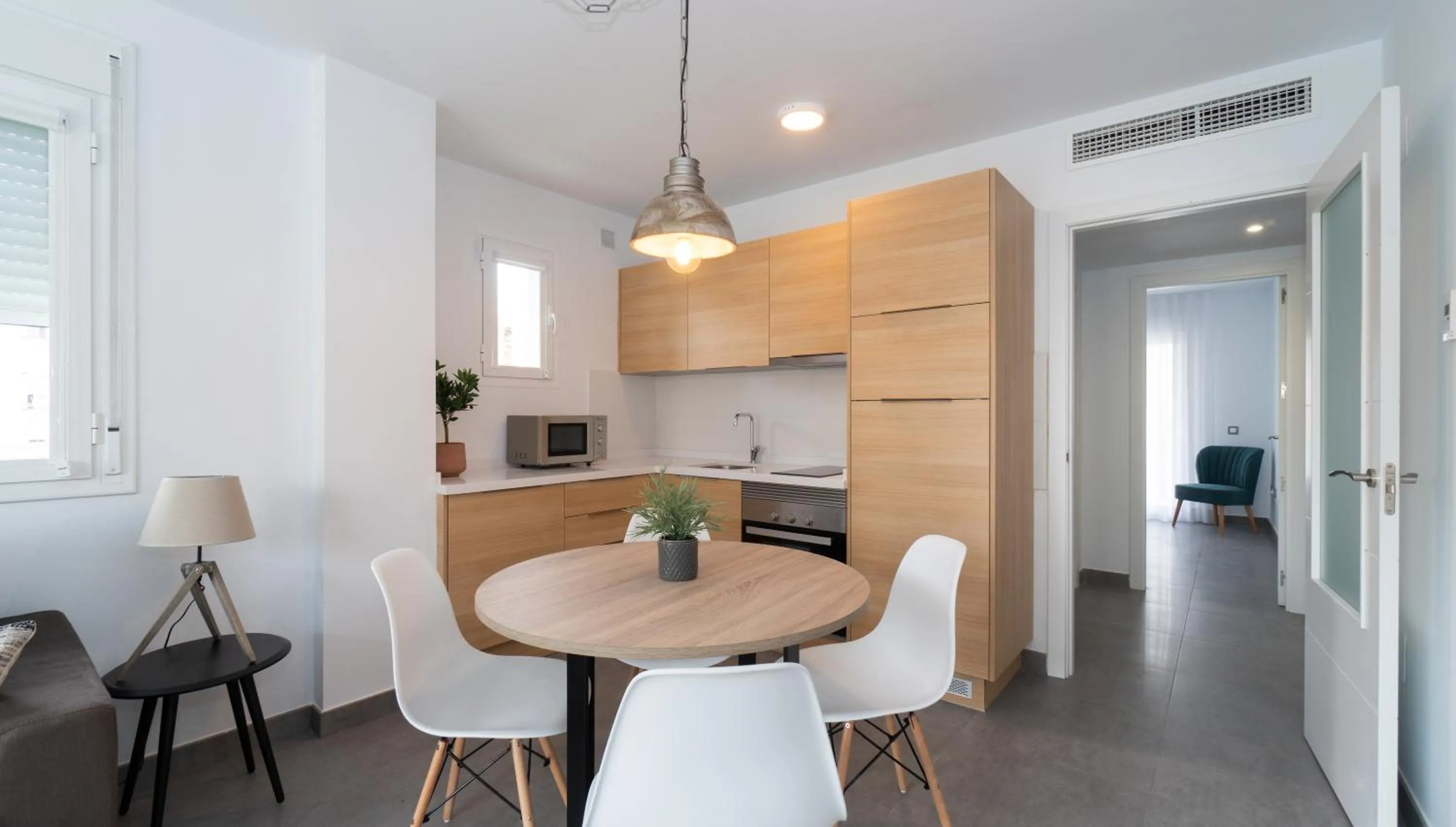 Kitchen or kitchenette in Sur Suites La Dorada, centricos soleados a pocos metros de la Playa y con Parking Opcional