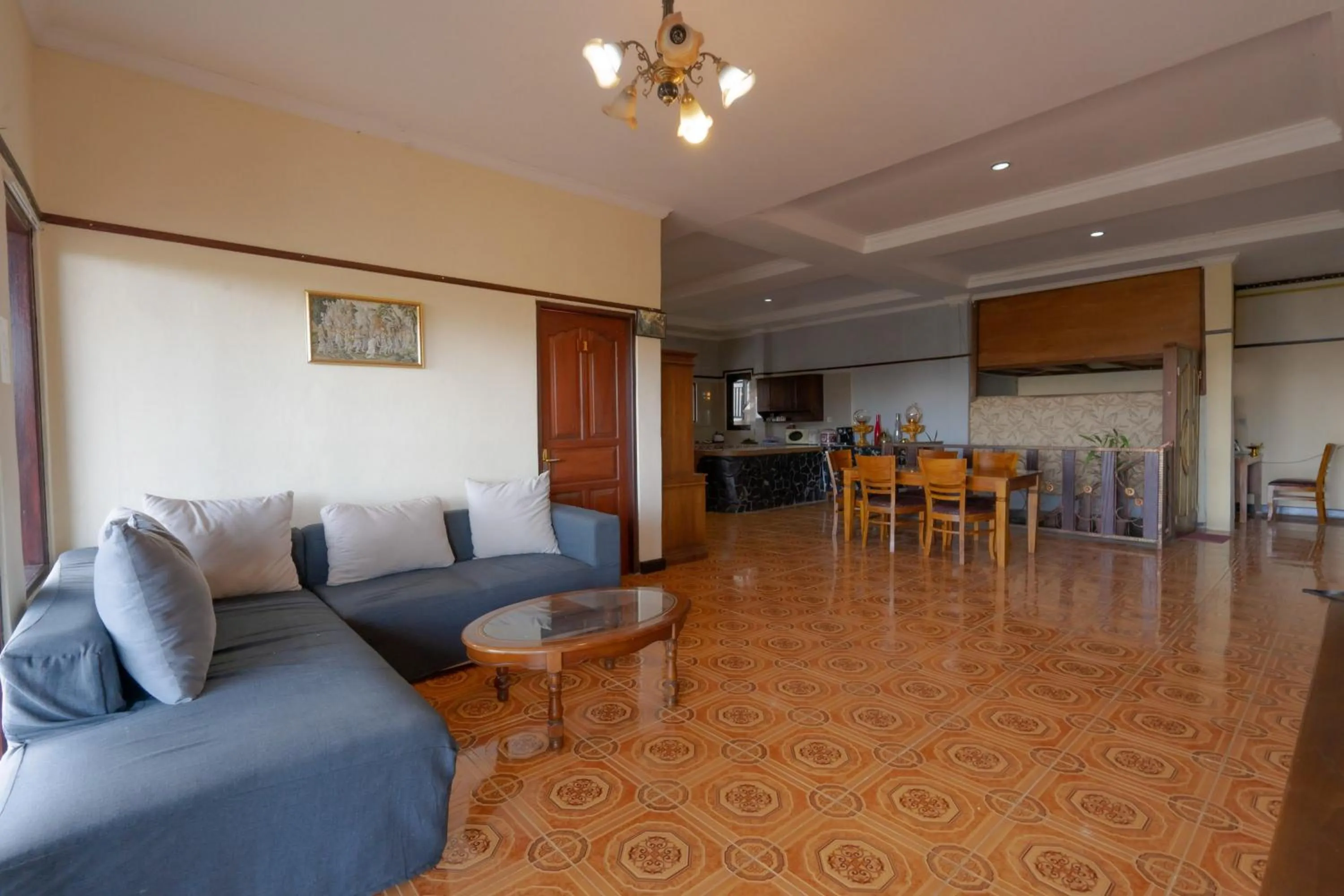 Seating area in Mountain View House Kintamani