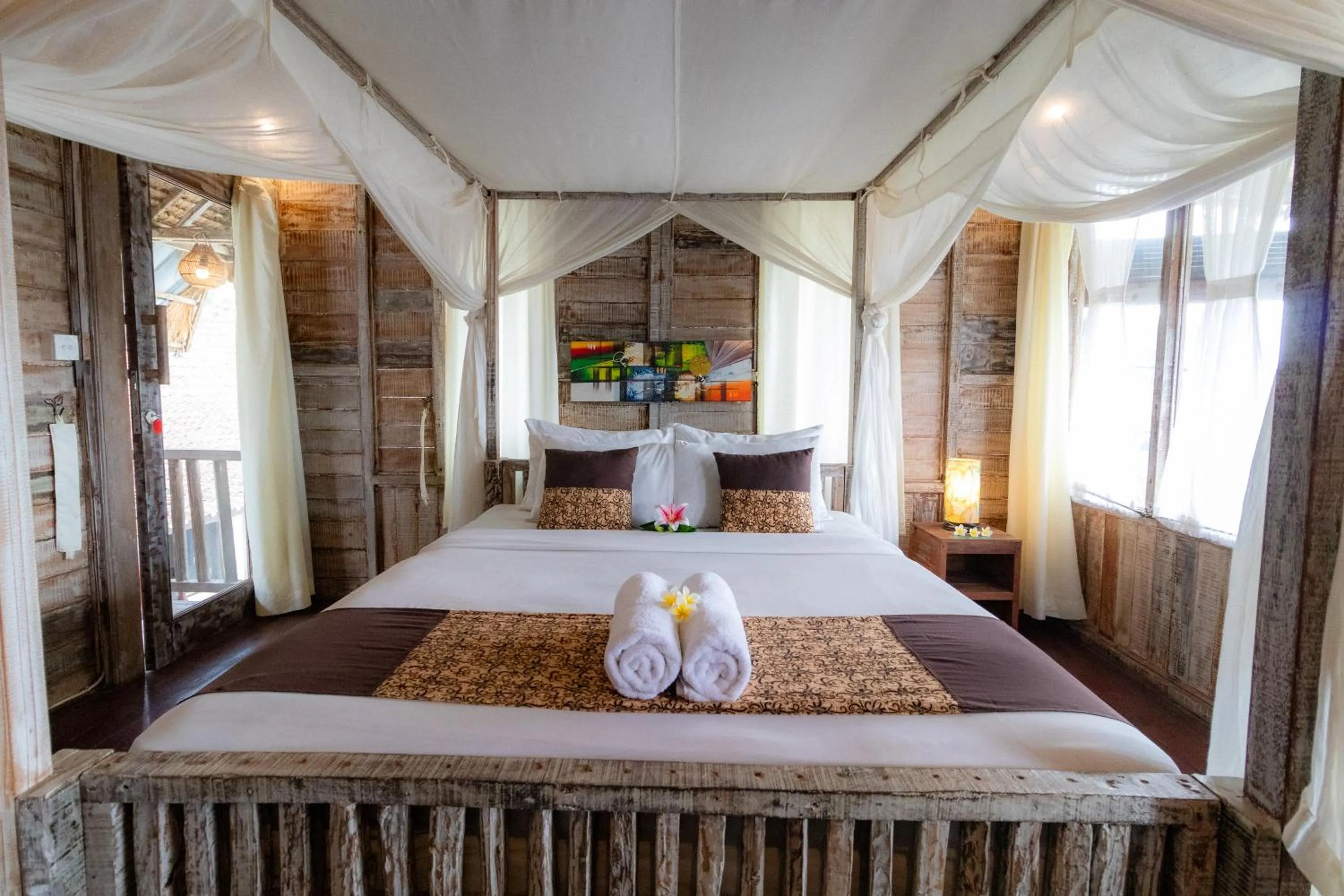 Bed in Royal JJ Ubud Resort & Spa