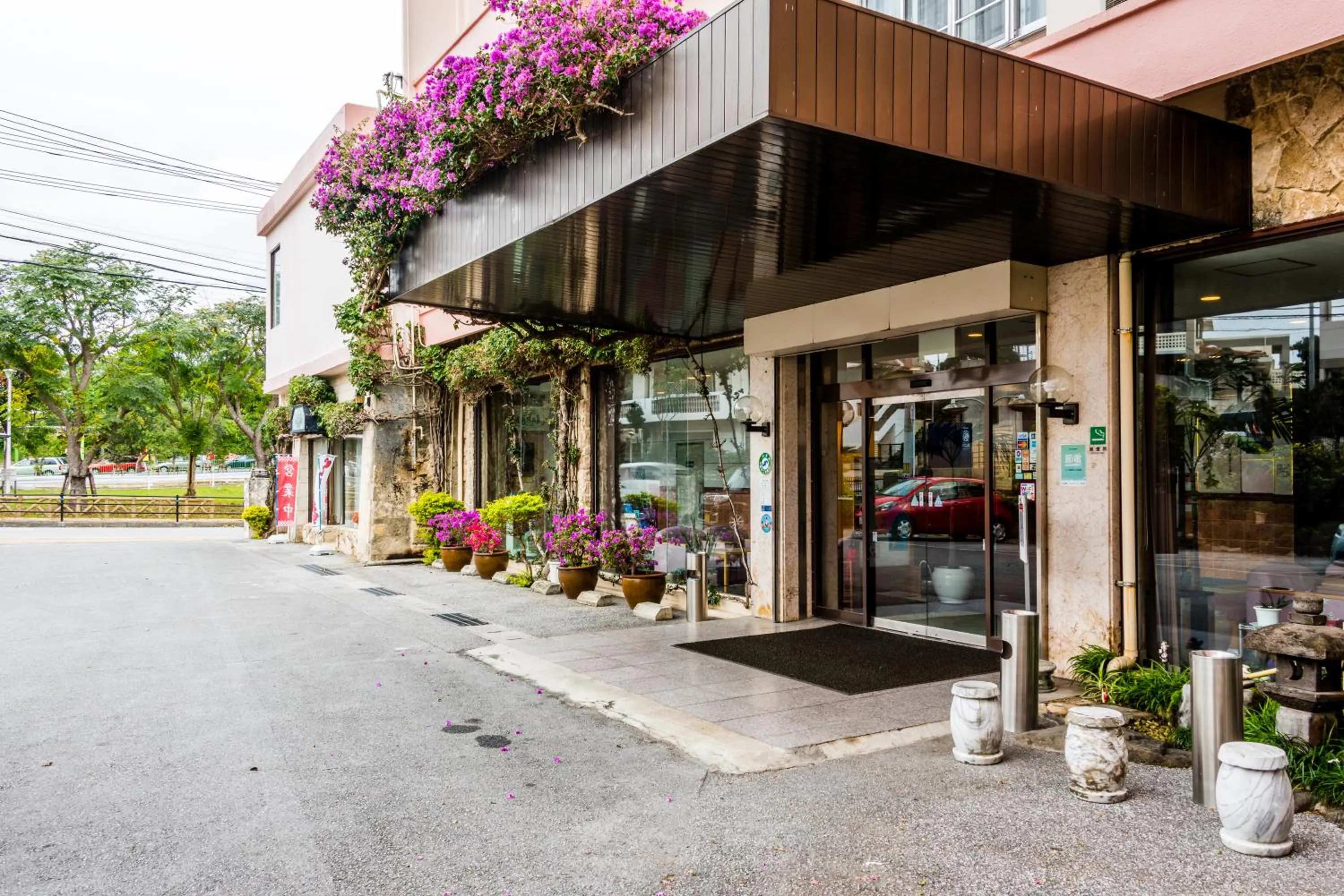 Facade/entrance in Crown Hotel Okinawa