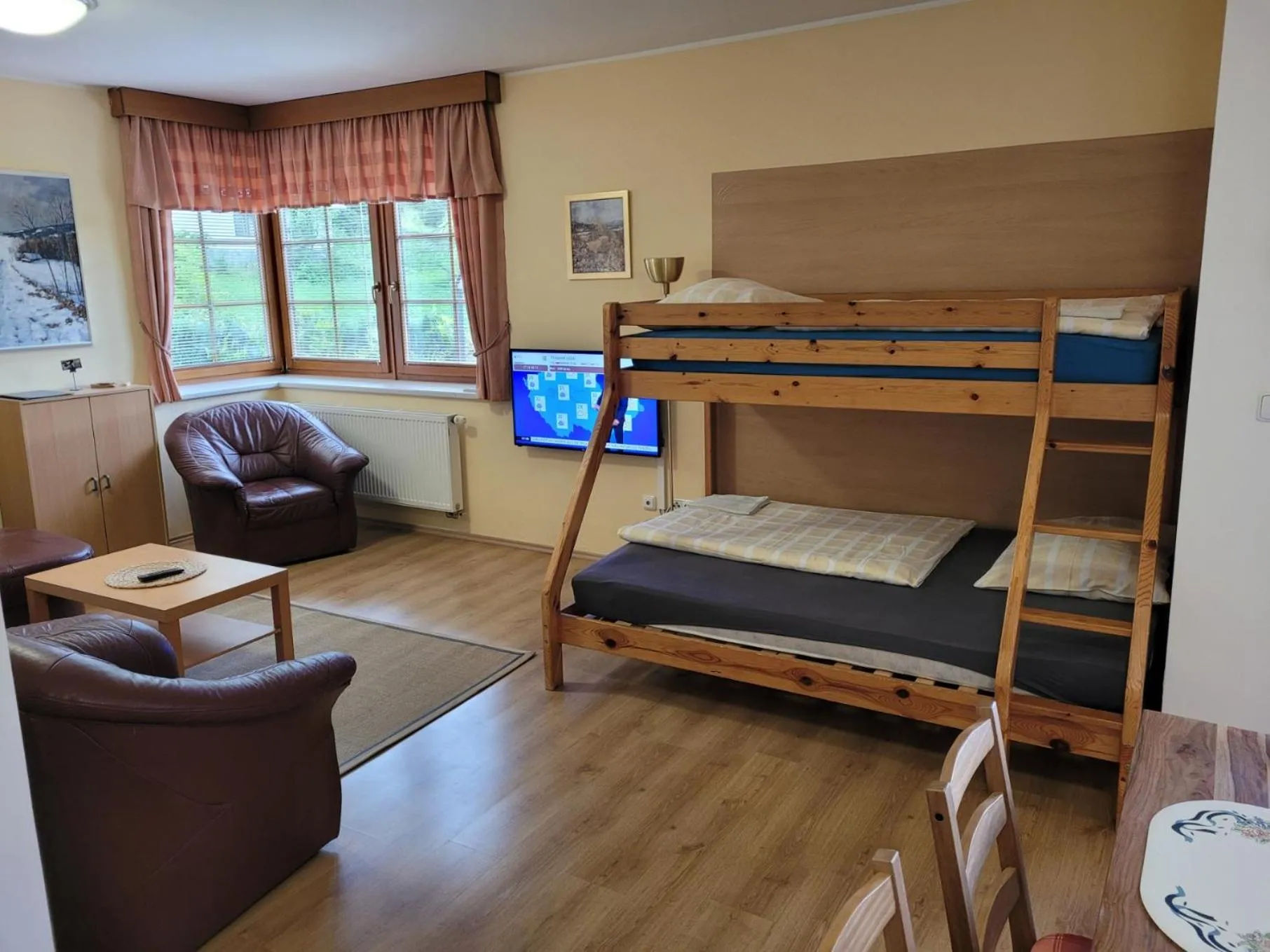 Bed in PENSION KUBU Apartment 3 samostatný byt s kuchyní