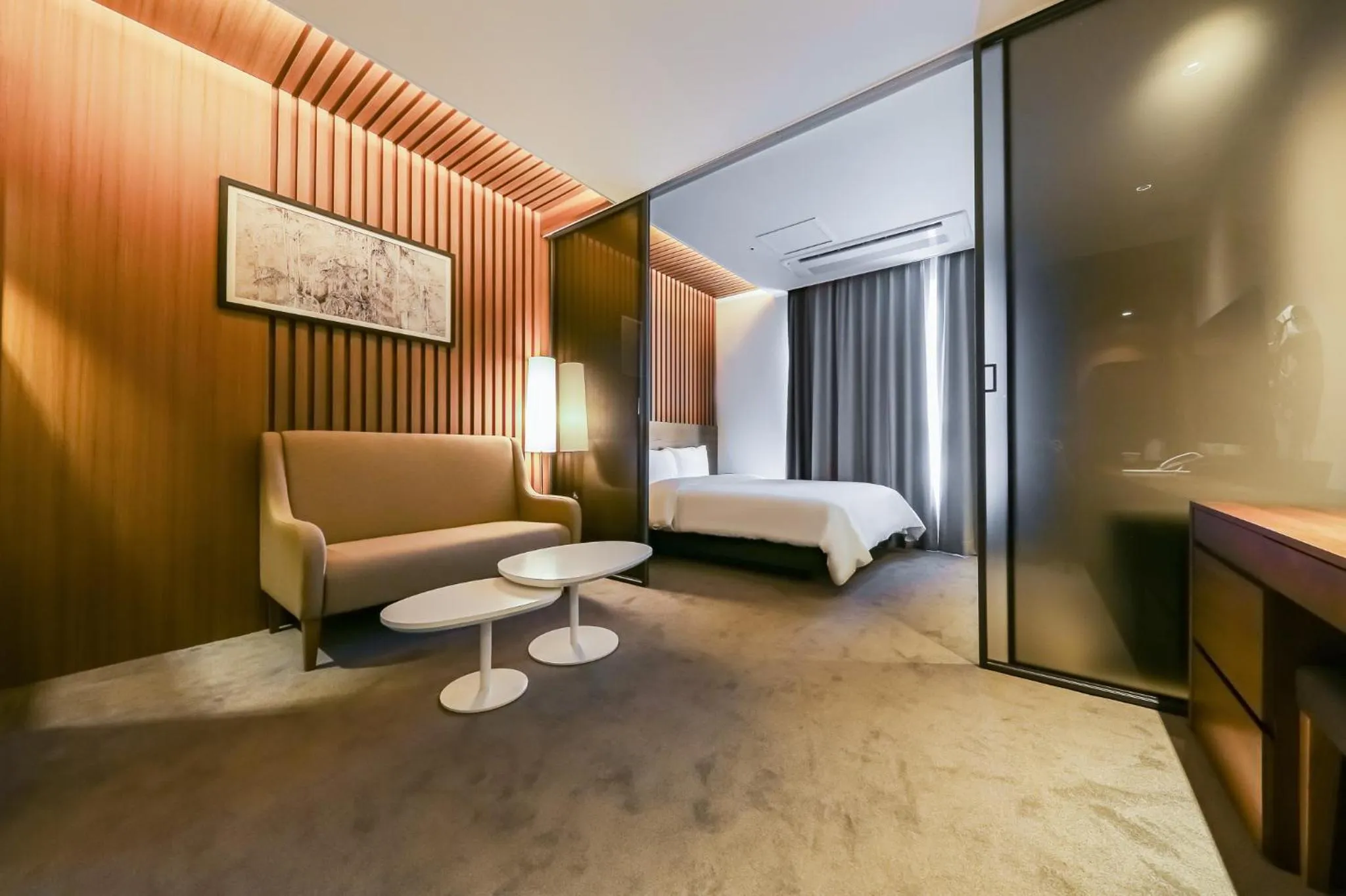 Property building, Bed in Sejong City Osong Hotel