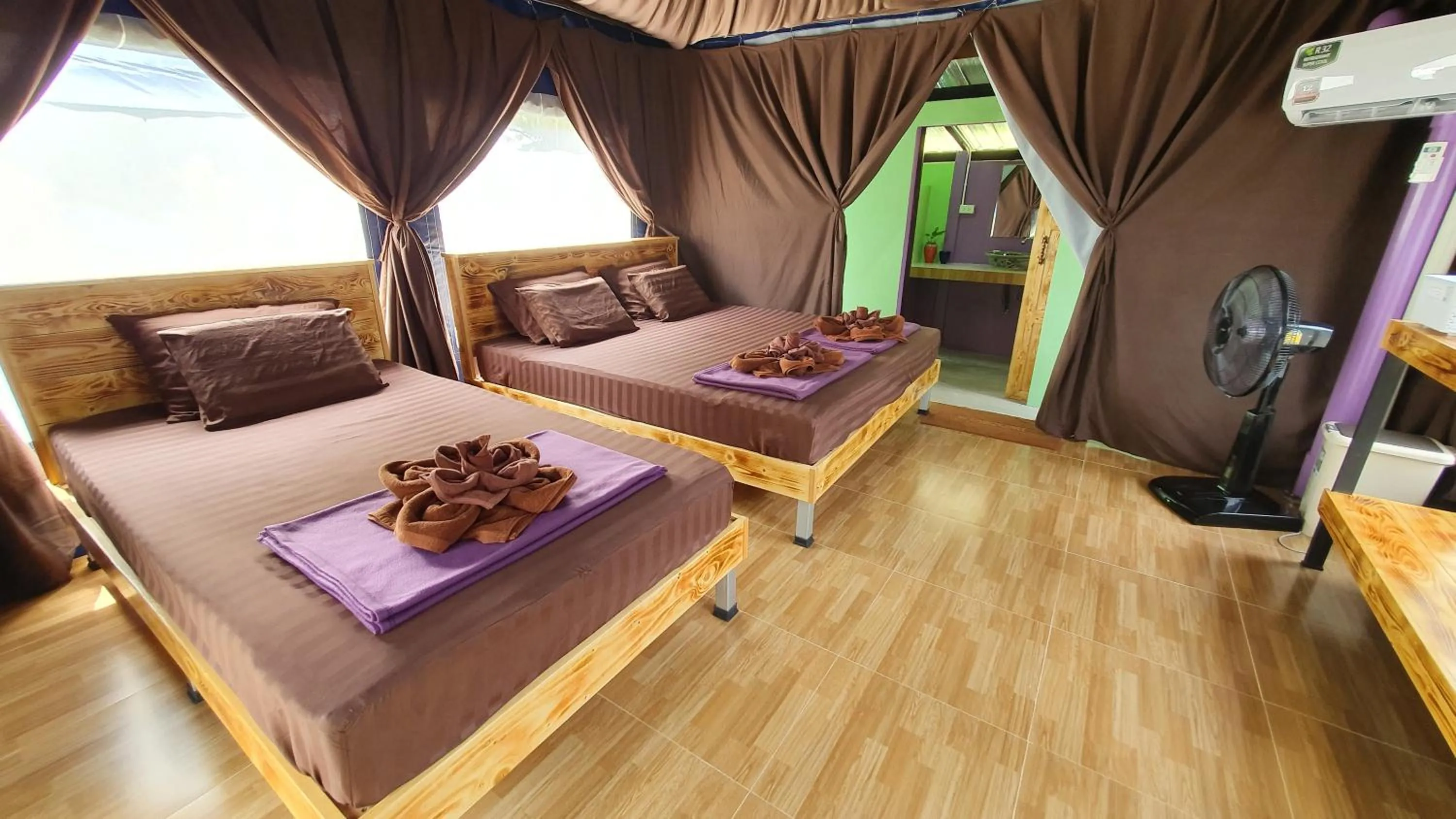 Bed in Moonshine Resort Chumphon