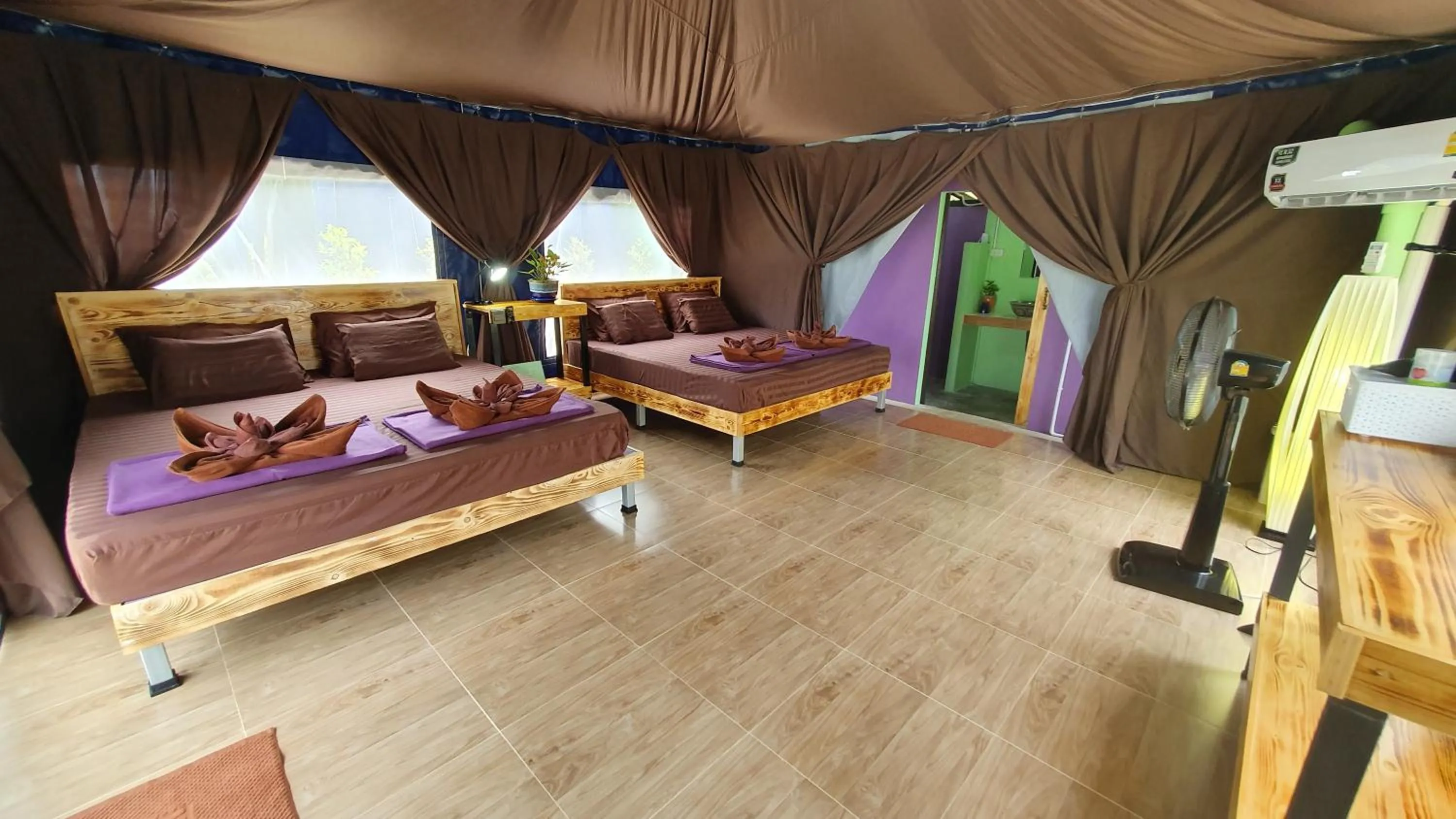 Bed in Moonshine Resort Chumphon