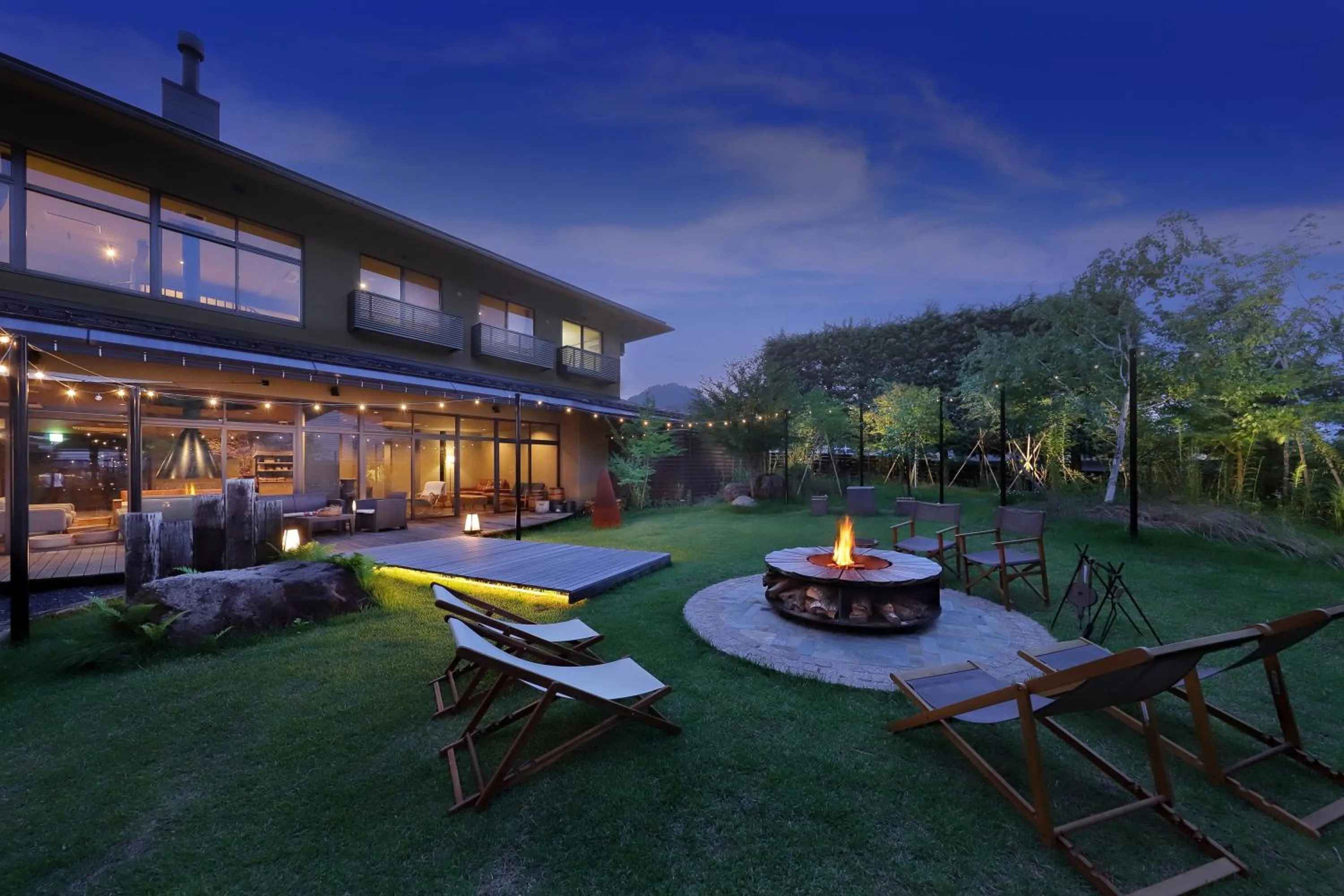 Garden view in Oyado Morinone