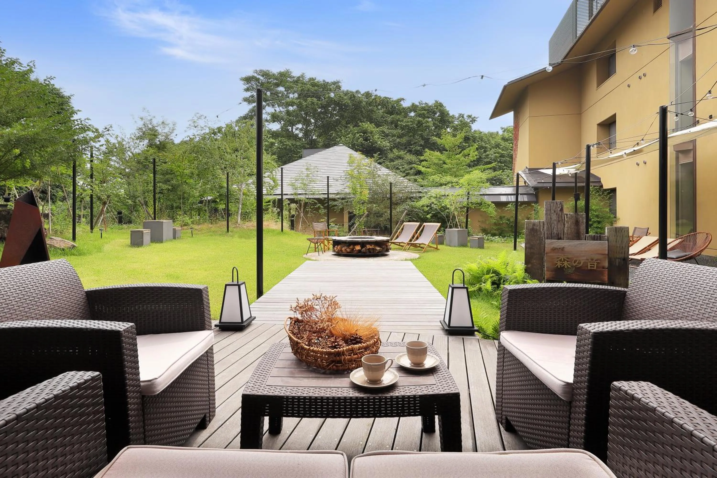 Garden view in Oyado Morinone