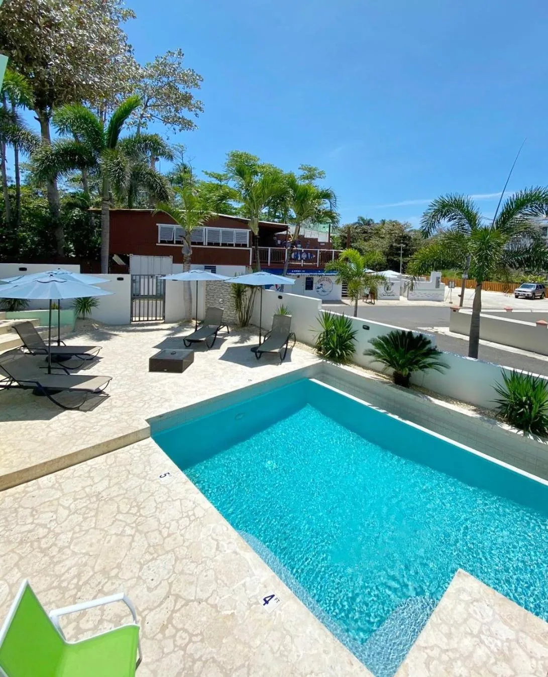 Pool view in Casa Verde Hotel - Steps to the Beach, Pool, Restaurant & Bar