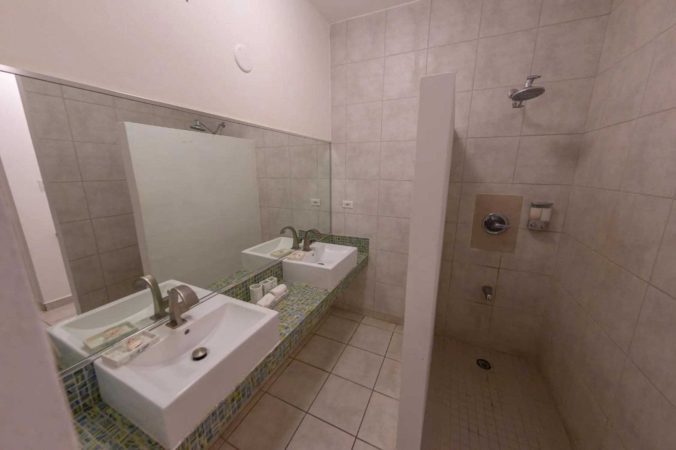 Shower in Casa Verde Hotel - Steps to the Beach, Pool, Restaurant & Bar