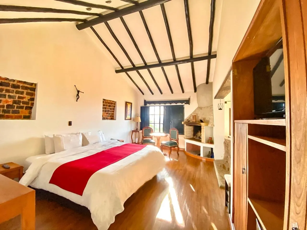 View (from property/room), Bed in Hospederia Centro de Convenciones Duruelo