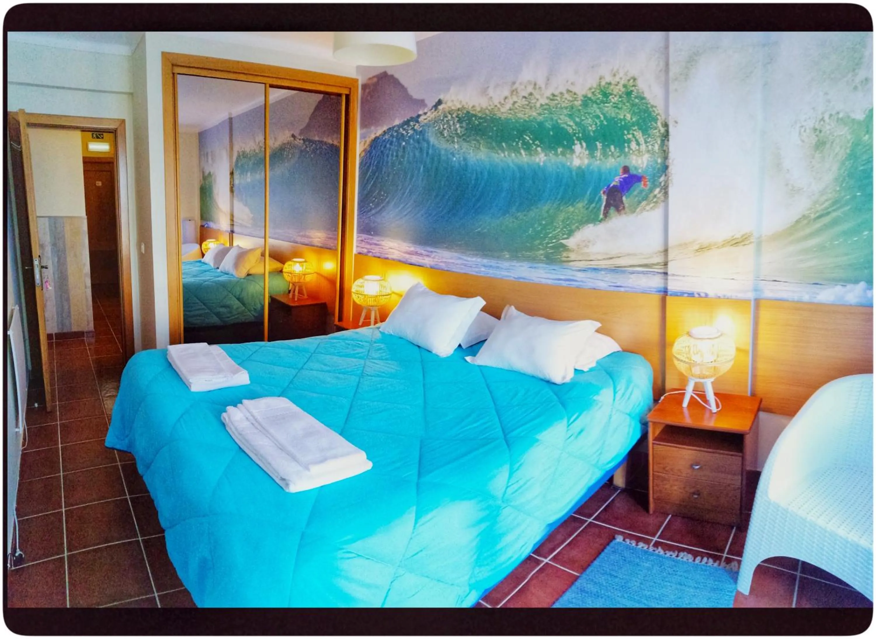 Bedroom, Bed in Supertubos Beach Hostel