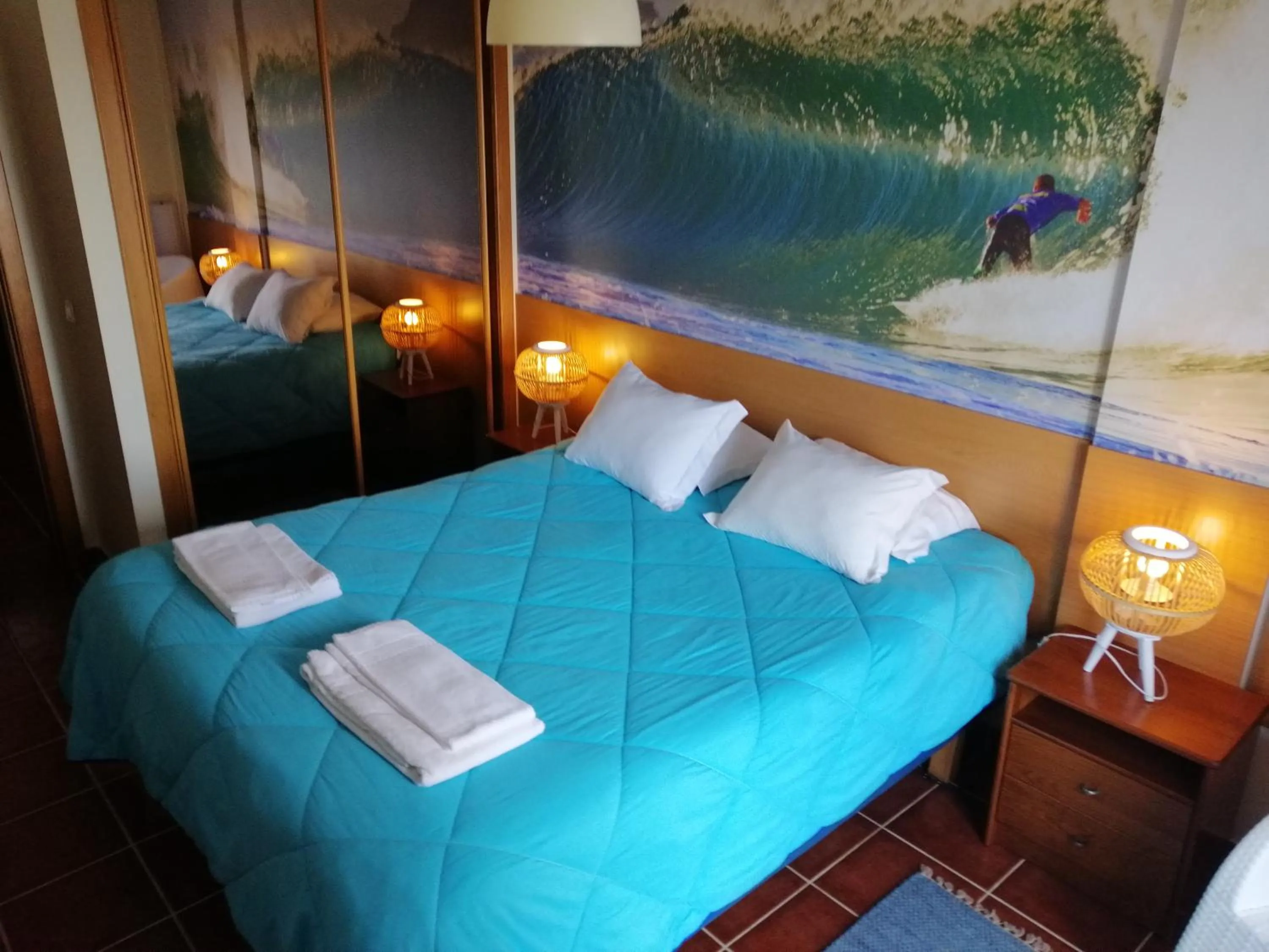 Bedroom, Bed in Supertubos Beach Hostel