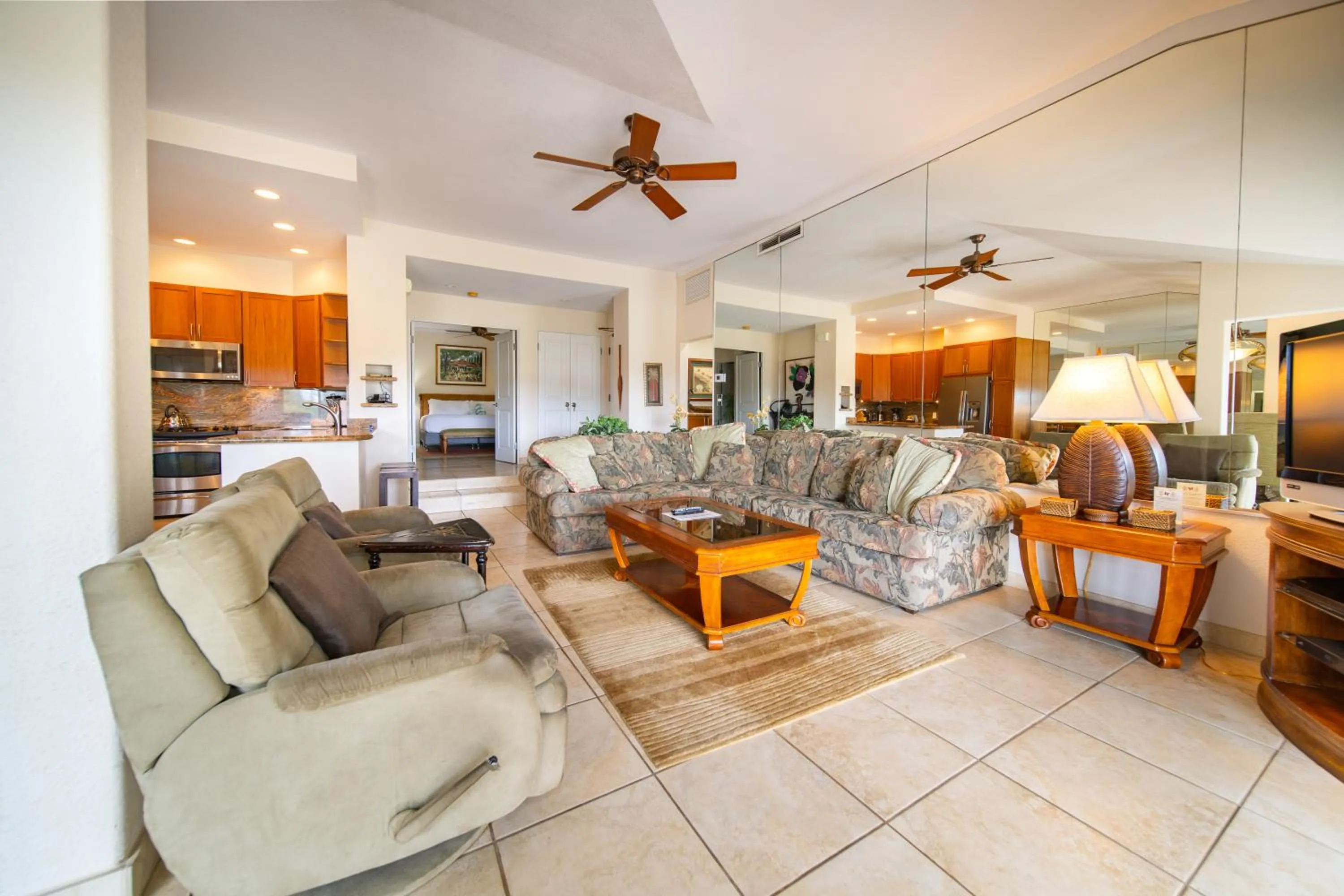 Living room in Kapalua Villas Maui