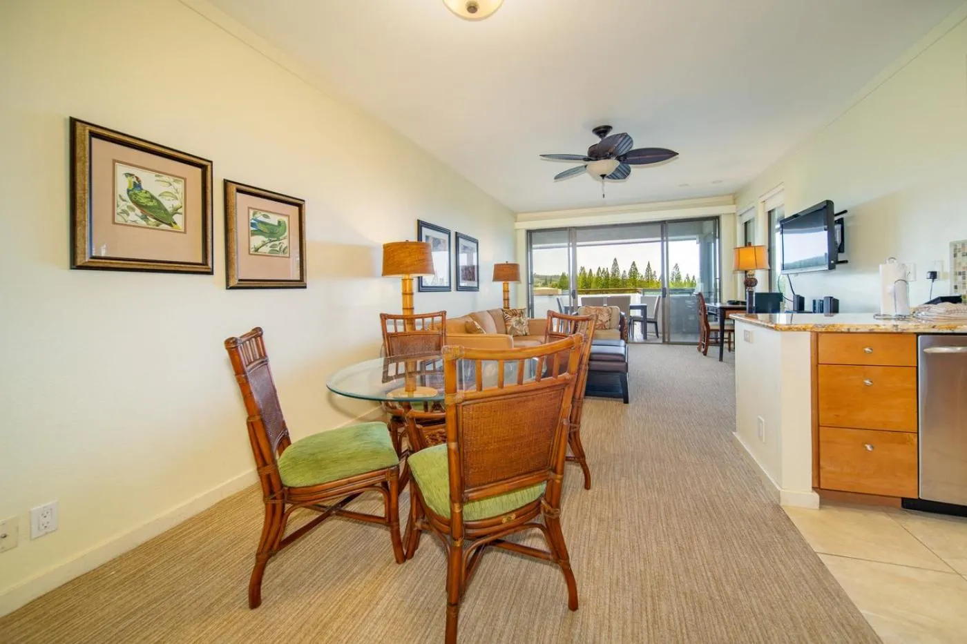 Dining area in Kapalua Villas Maui