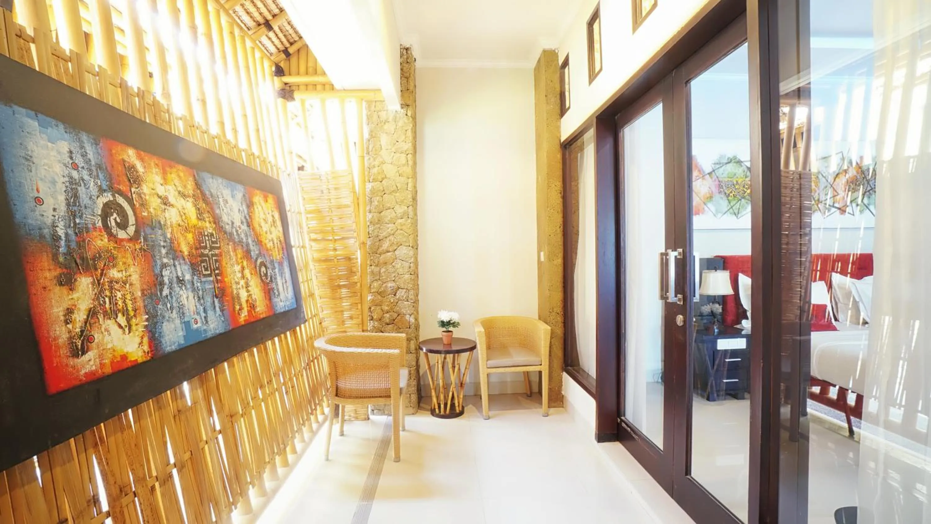 Seating area in Vamana Resort - CHSE Certified