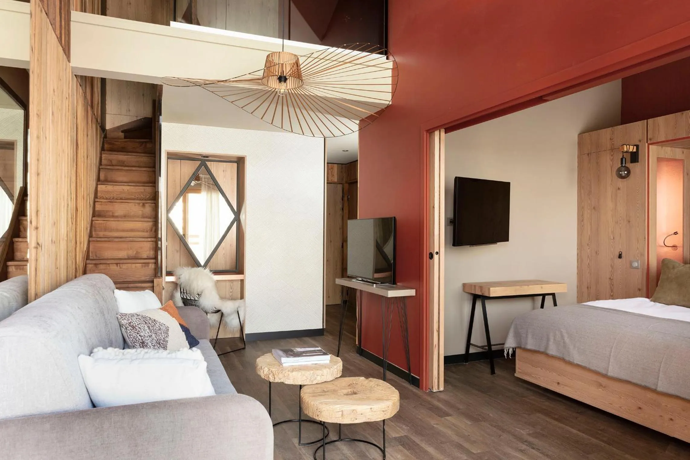 TV and multimedia, Bed in Grandes Rousses Hotel & Spa