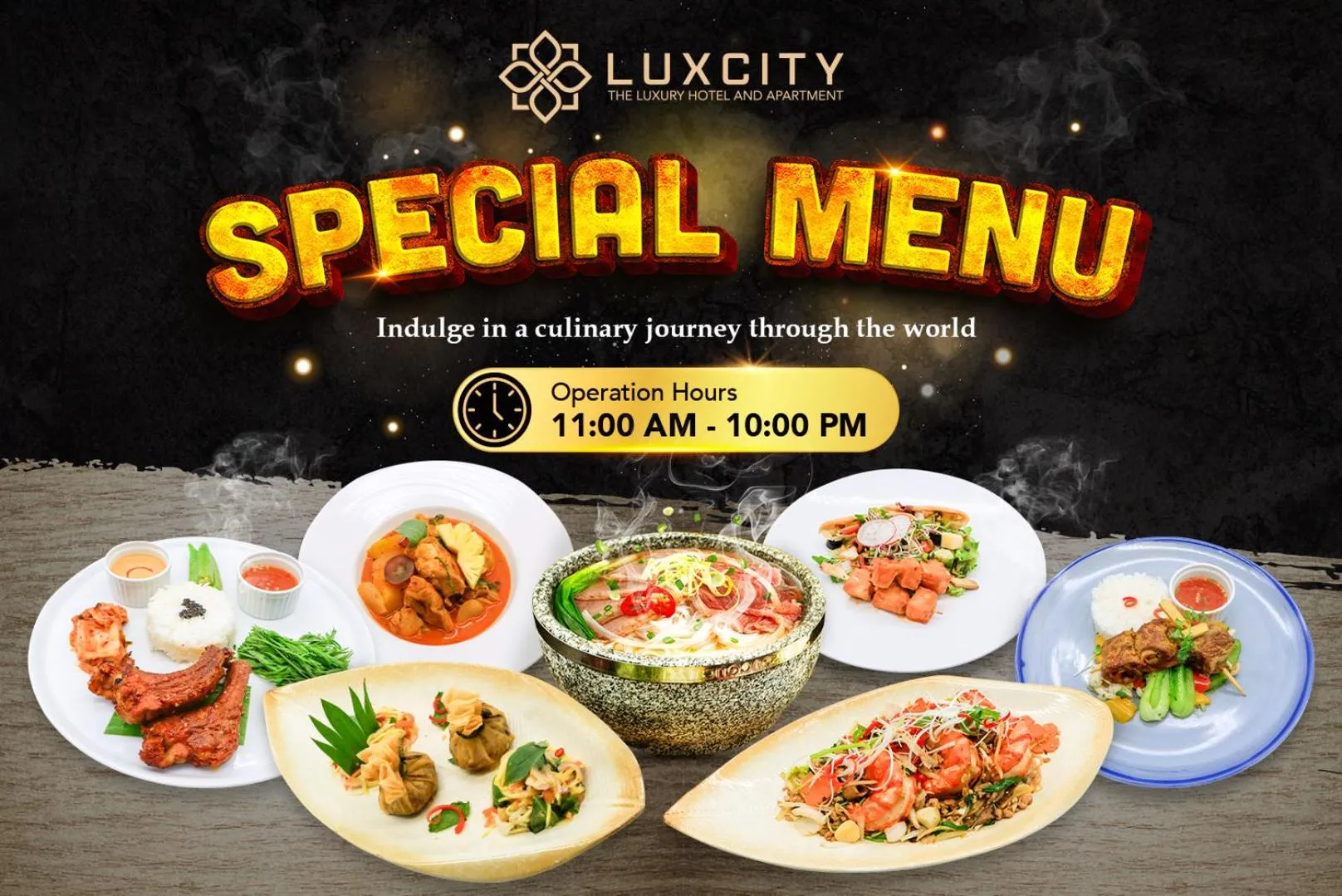 Restaurant/places to eat in Luxcity Hotel & Apartment