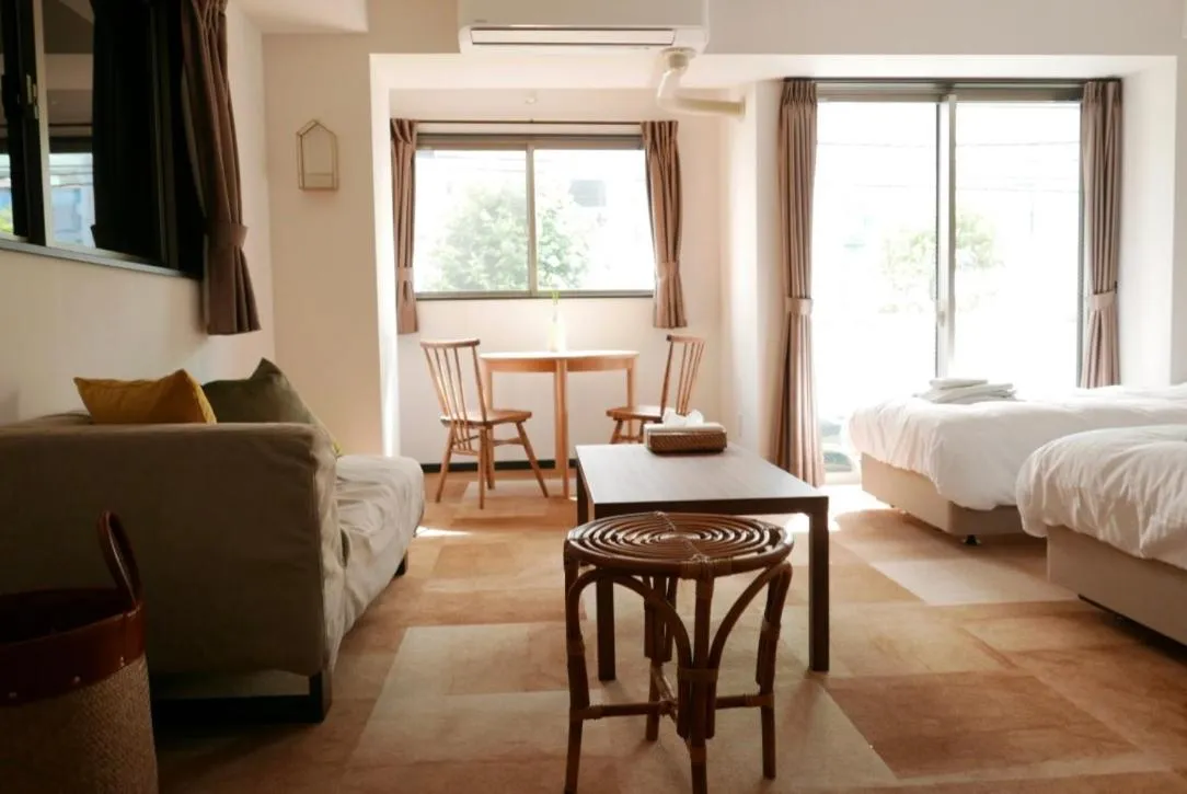 Living room, Bed in Tokyo Sakurako Hatchobori