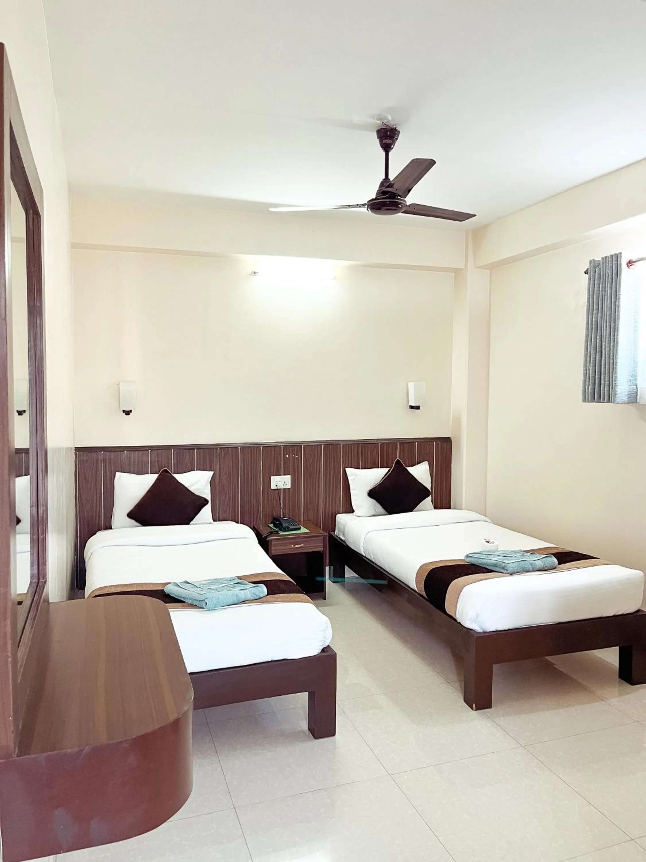 Photo of the whole room, Bed in Pokhara Tourist Home