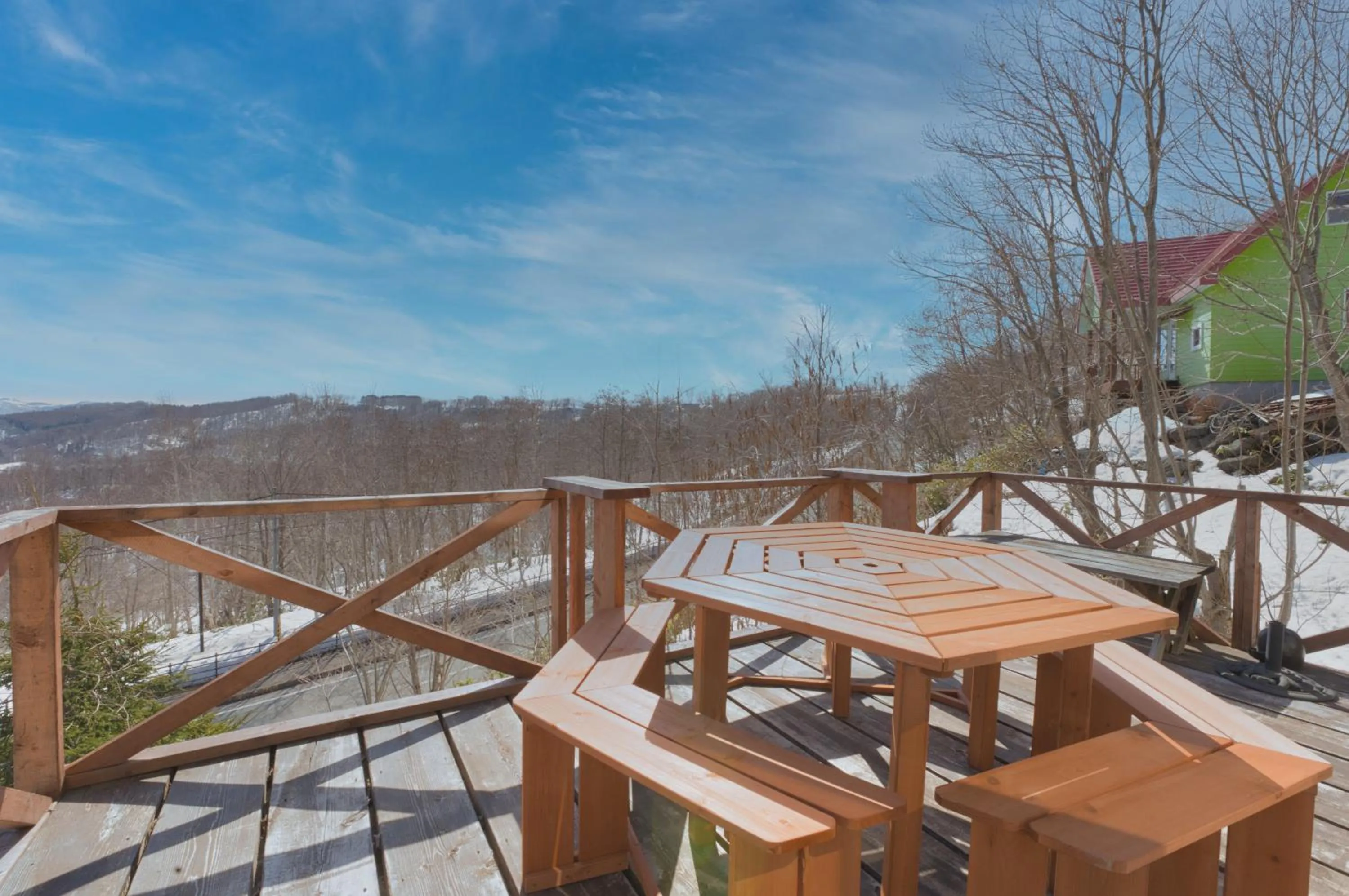 Balcony/Terrace in LAKE TOYA Great view log cabin