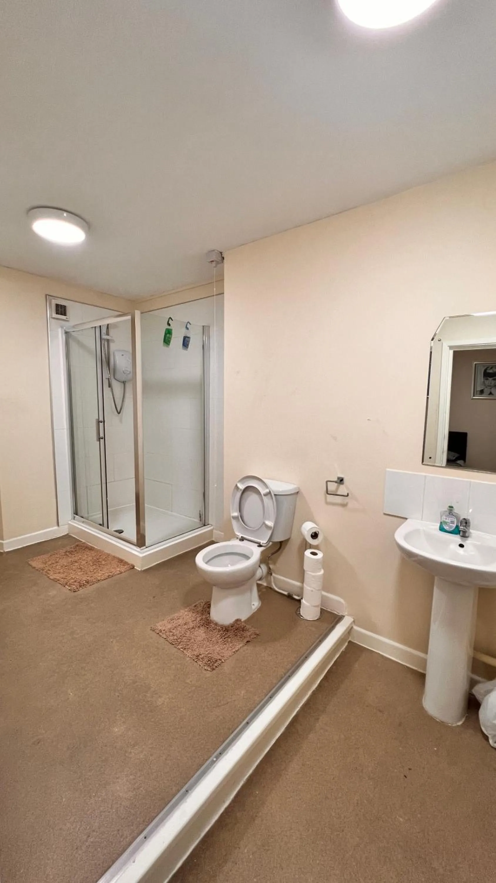 Bathroom in Castle Lodge Guest House 86-88 Sheil Rd L6 3AF