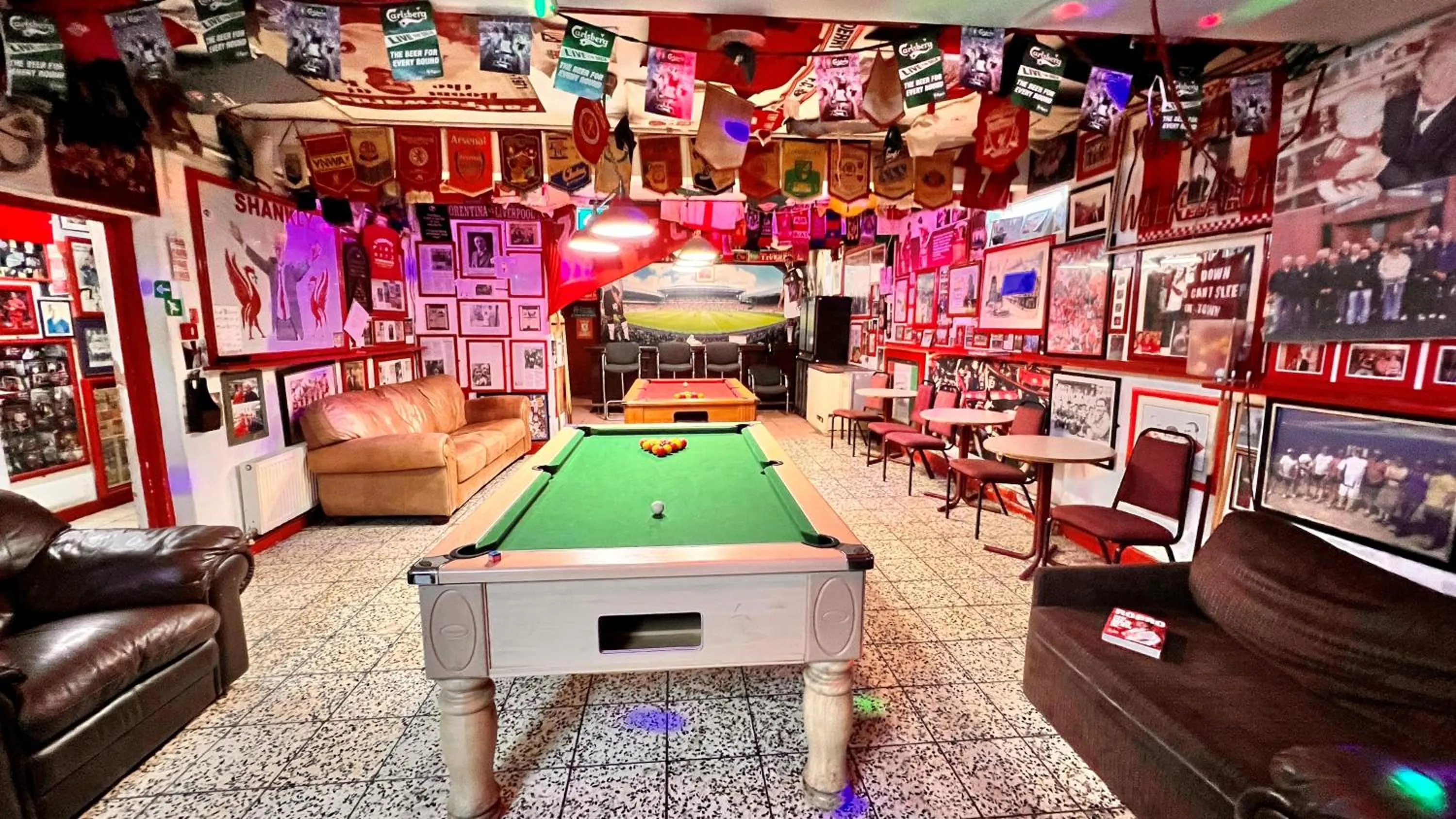 Game Room in Castle Lodge Guest House 86-88 Sheil Rd L6 3AF