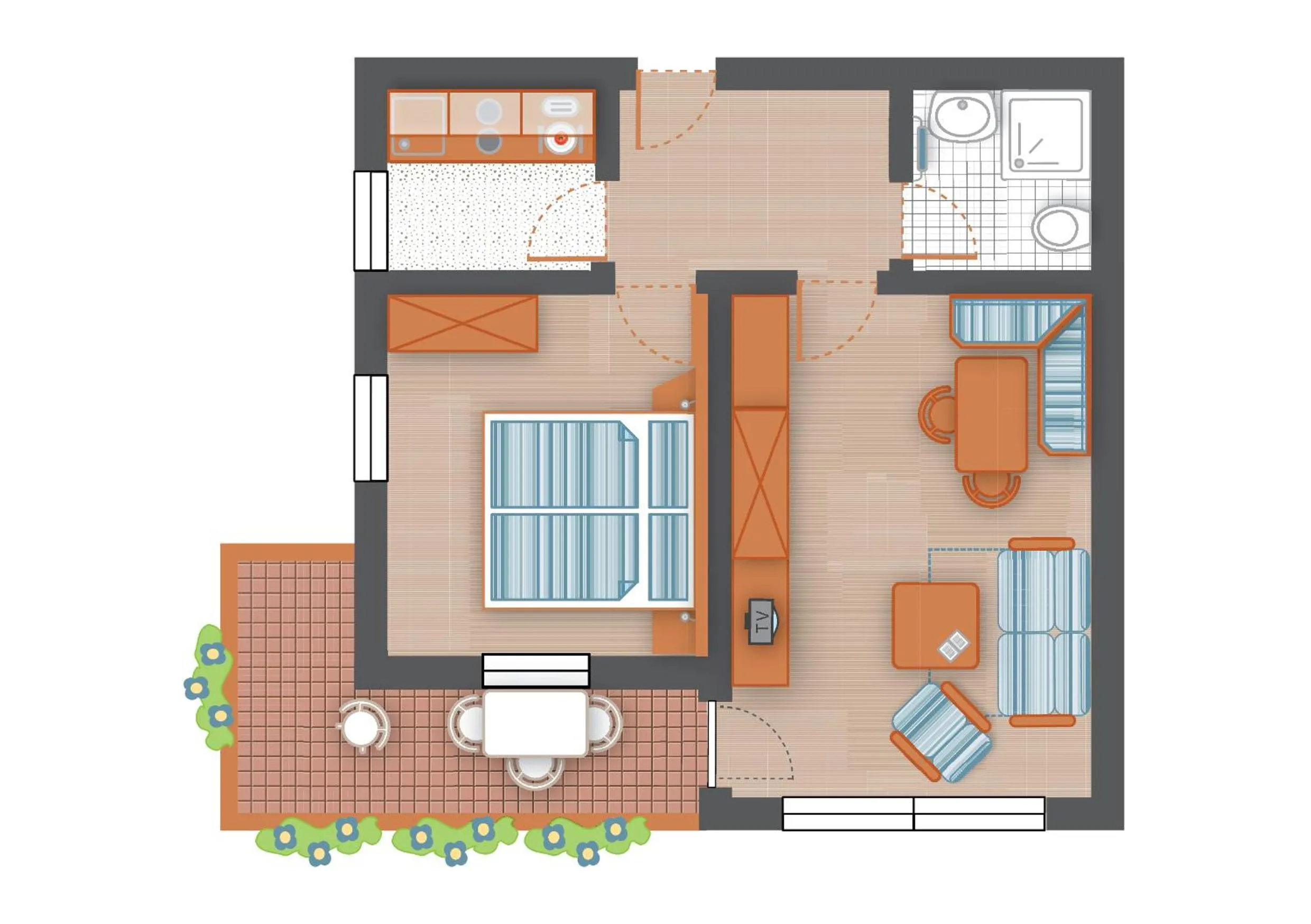 Floor plan in Haus Andrea