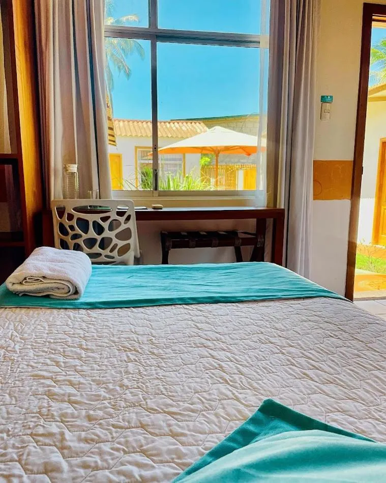 Garden view, Bed in Hotel Coral Blanco with high speed internet Starlink and Galapagos Tour Operator