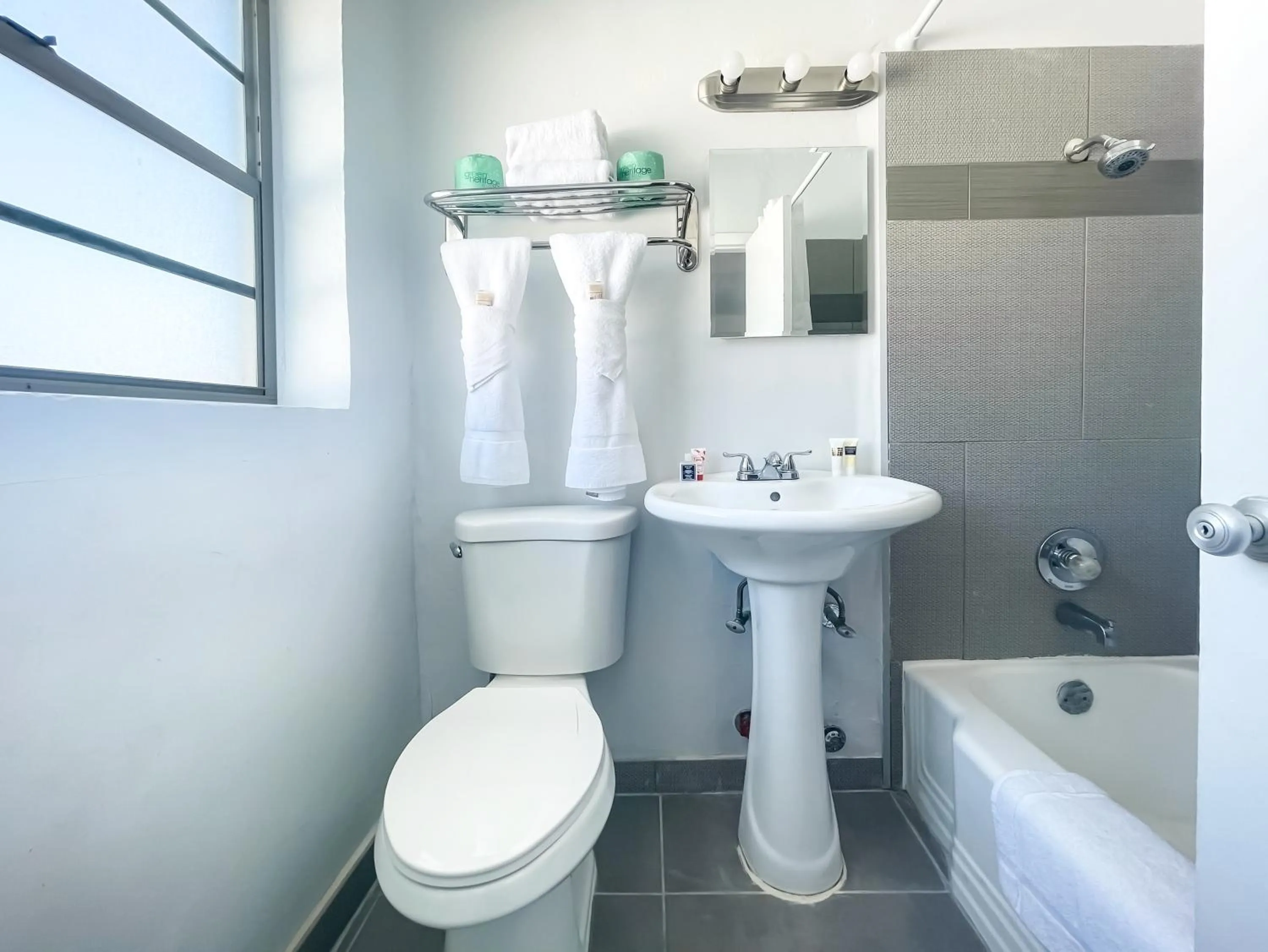 Bathroom in The Blue Wave