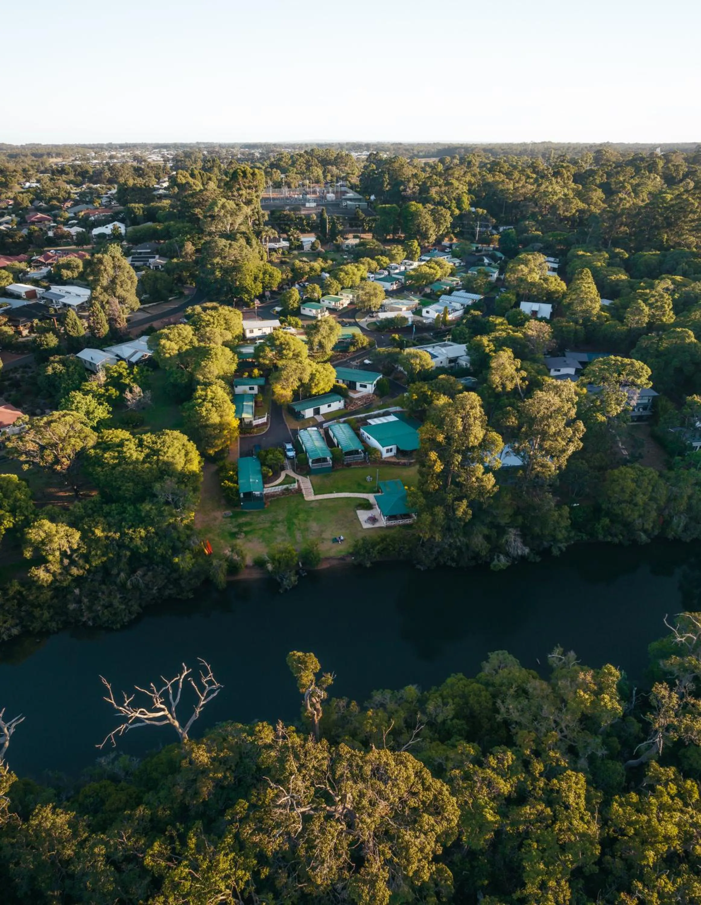 Bird's eye view in Riverview Tourist Park