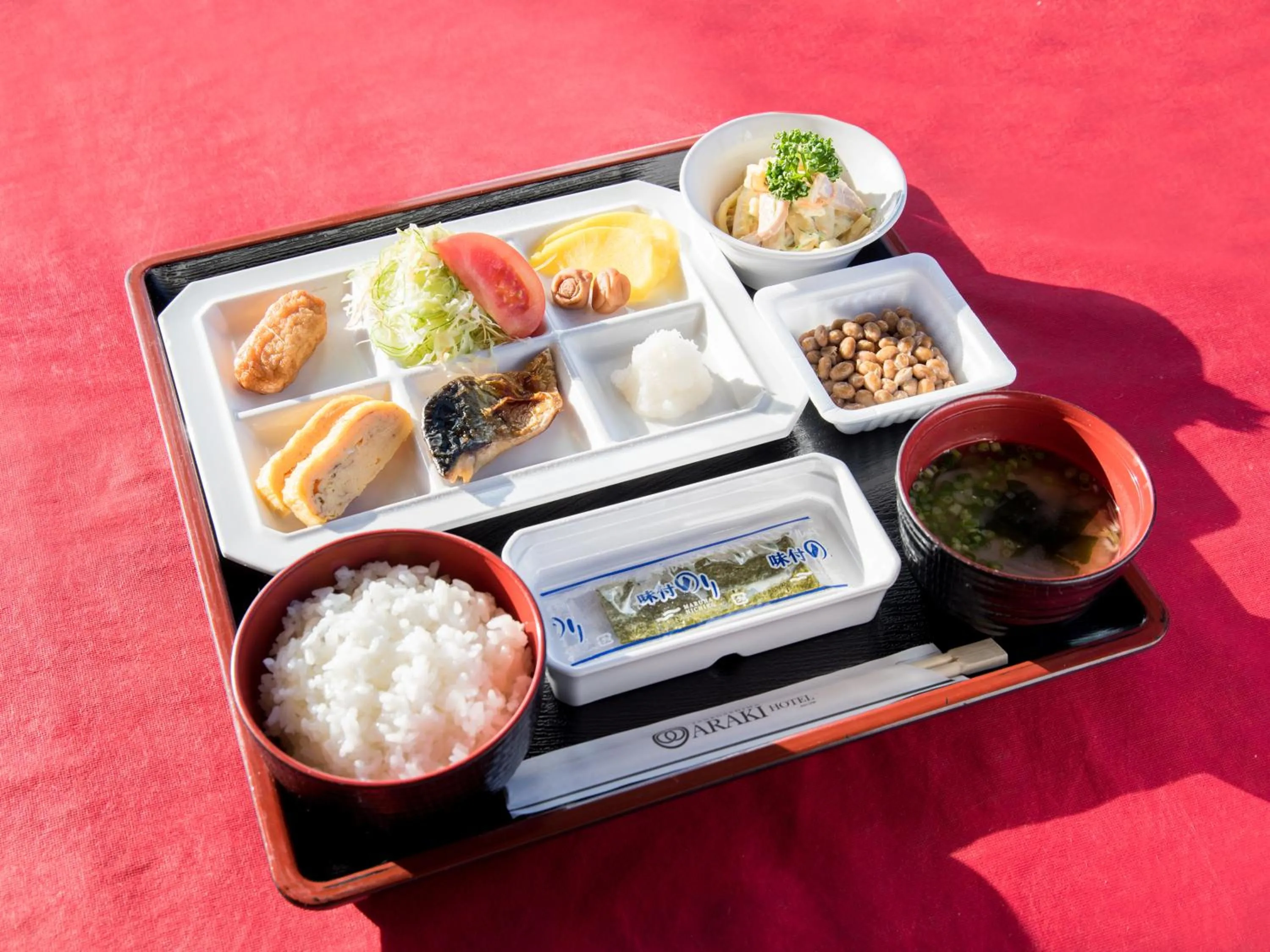 Asian breakfast in Tanegashima Araki Hotel