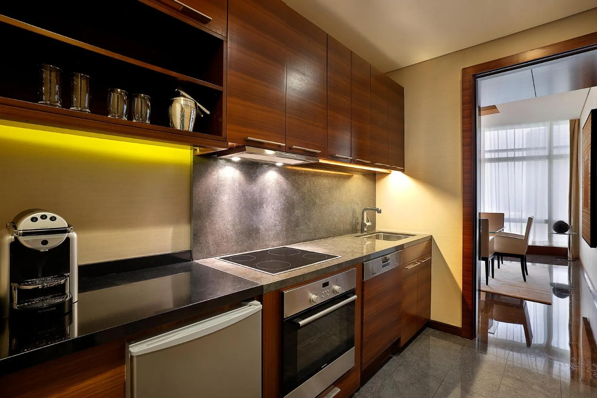 Kitchen or kitchenette in Rosewood Abu Dhabi