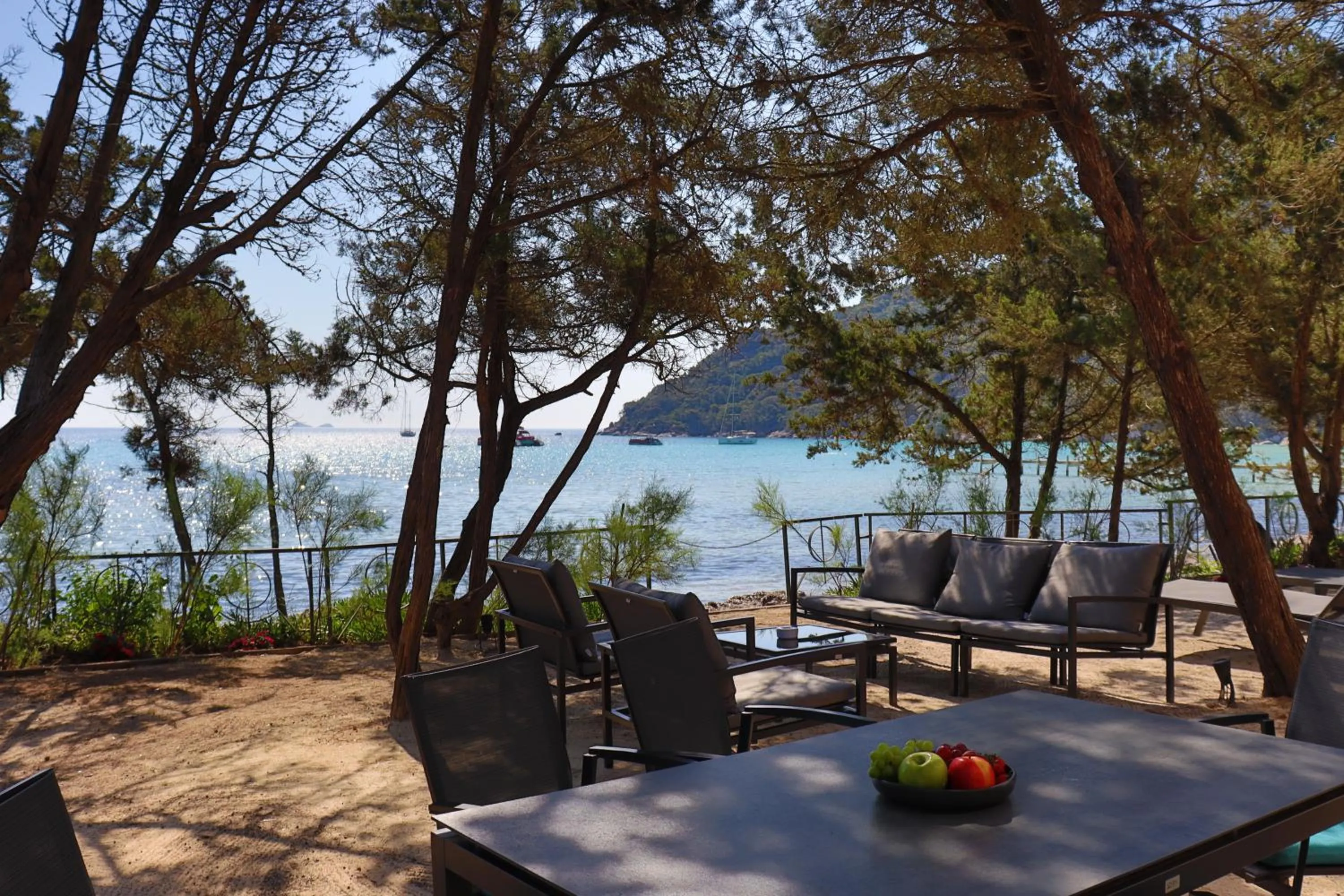 Patio in Hôtel & Lodges Moby Dick