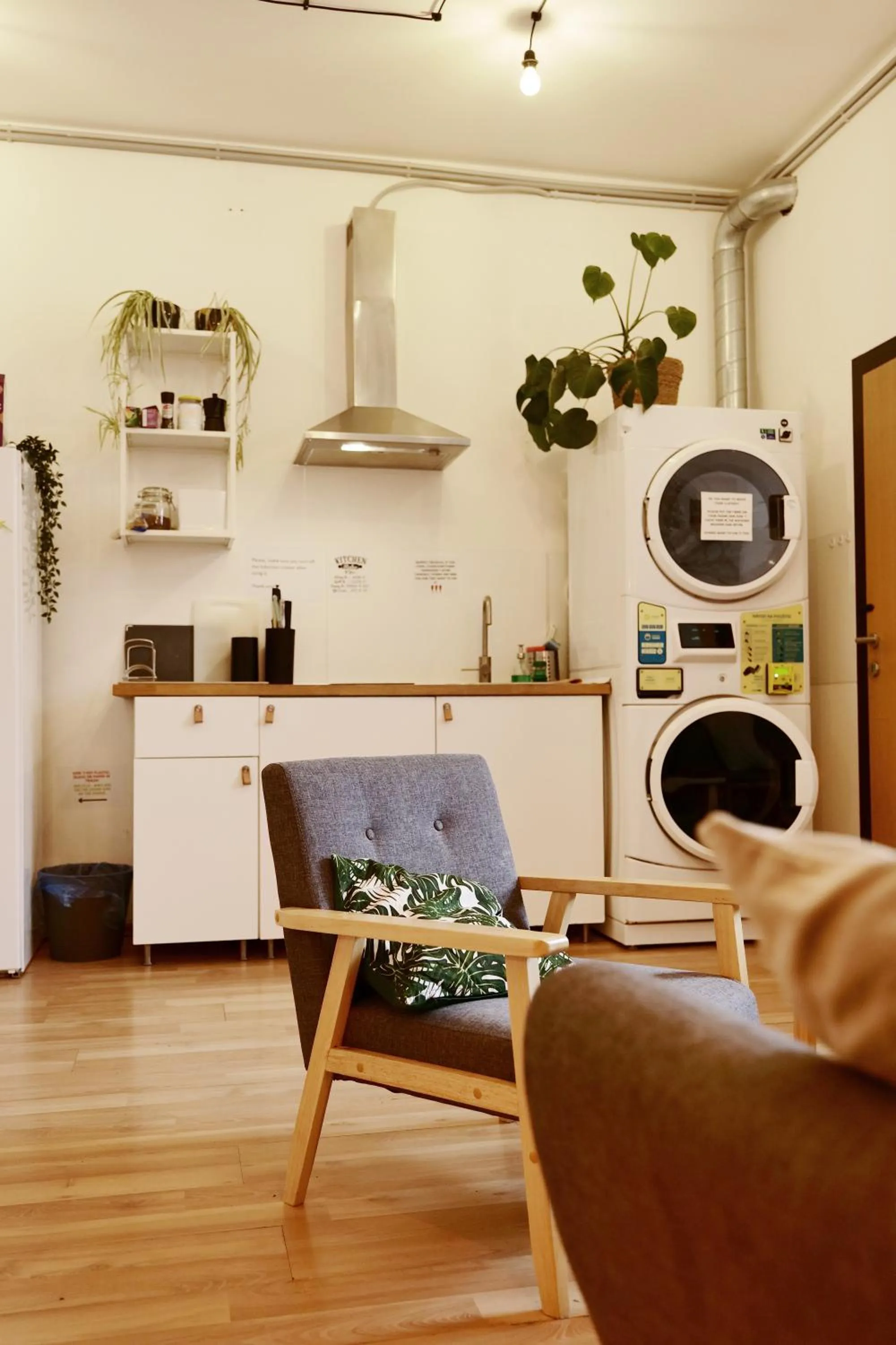 Kitchen or kitchenette in Schöndorf Hostel - virtual reception