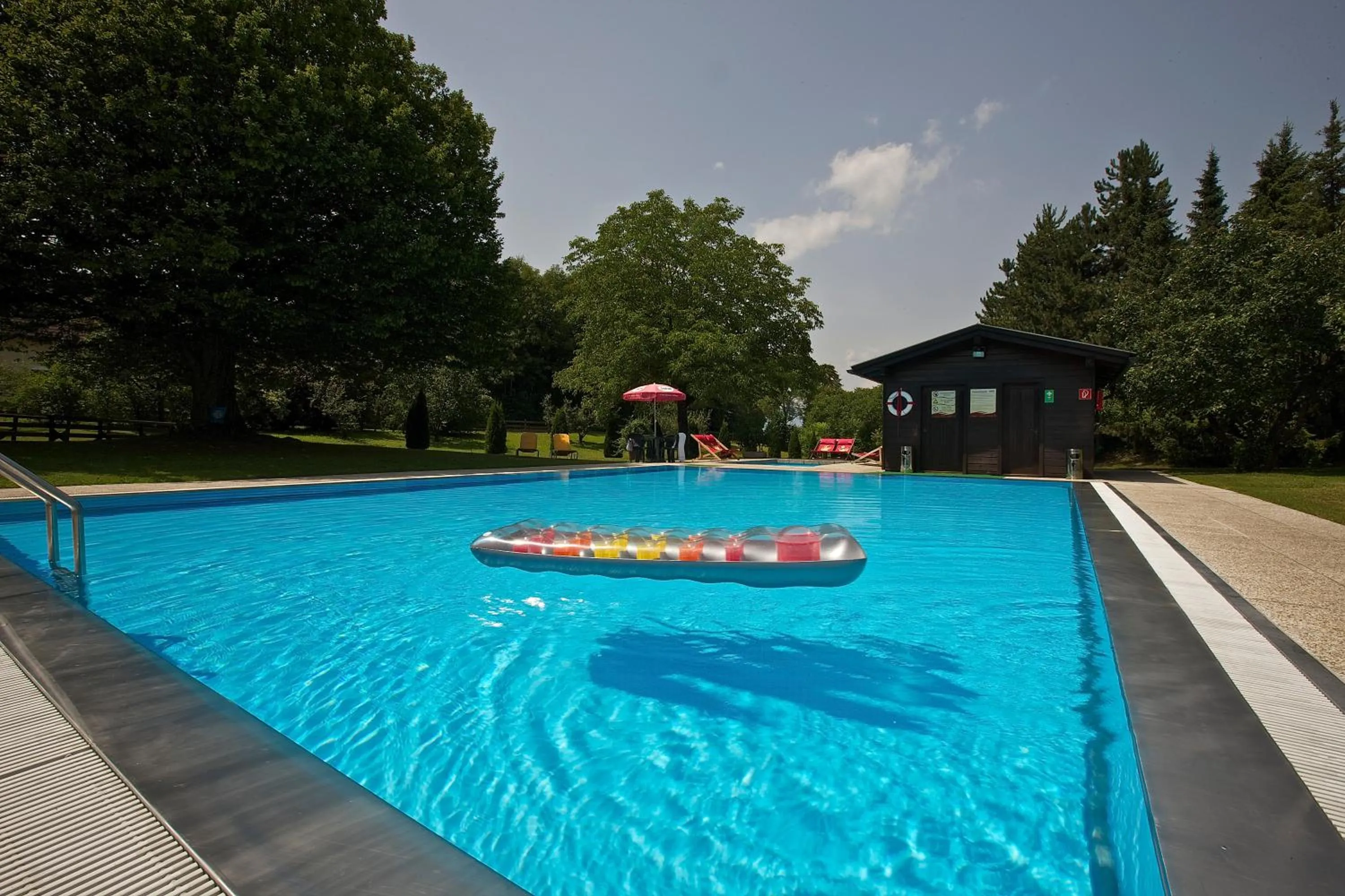 Pool view in Hotel Zollner