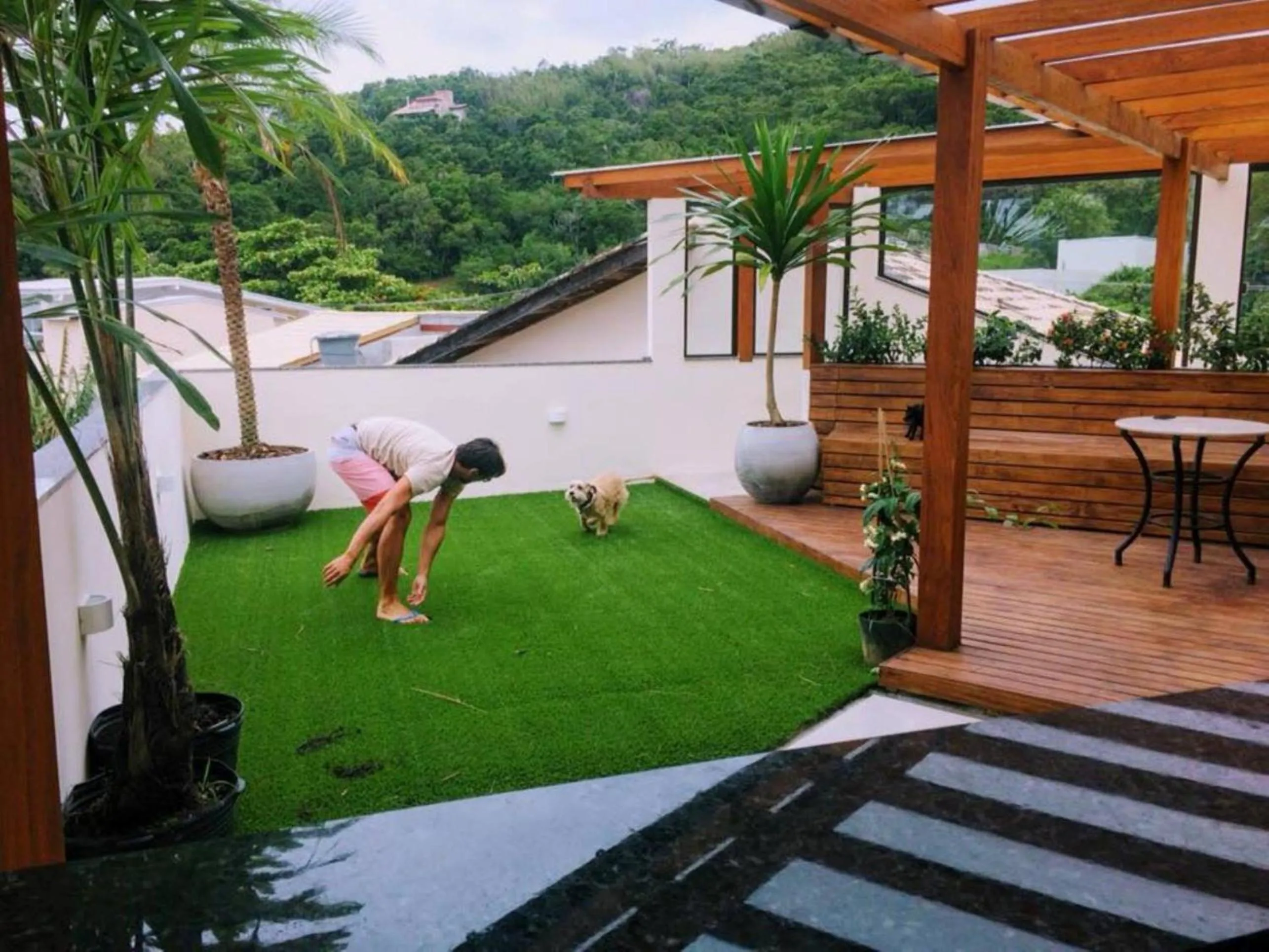 Garden in Pousada Pedra Rosa